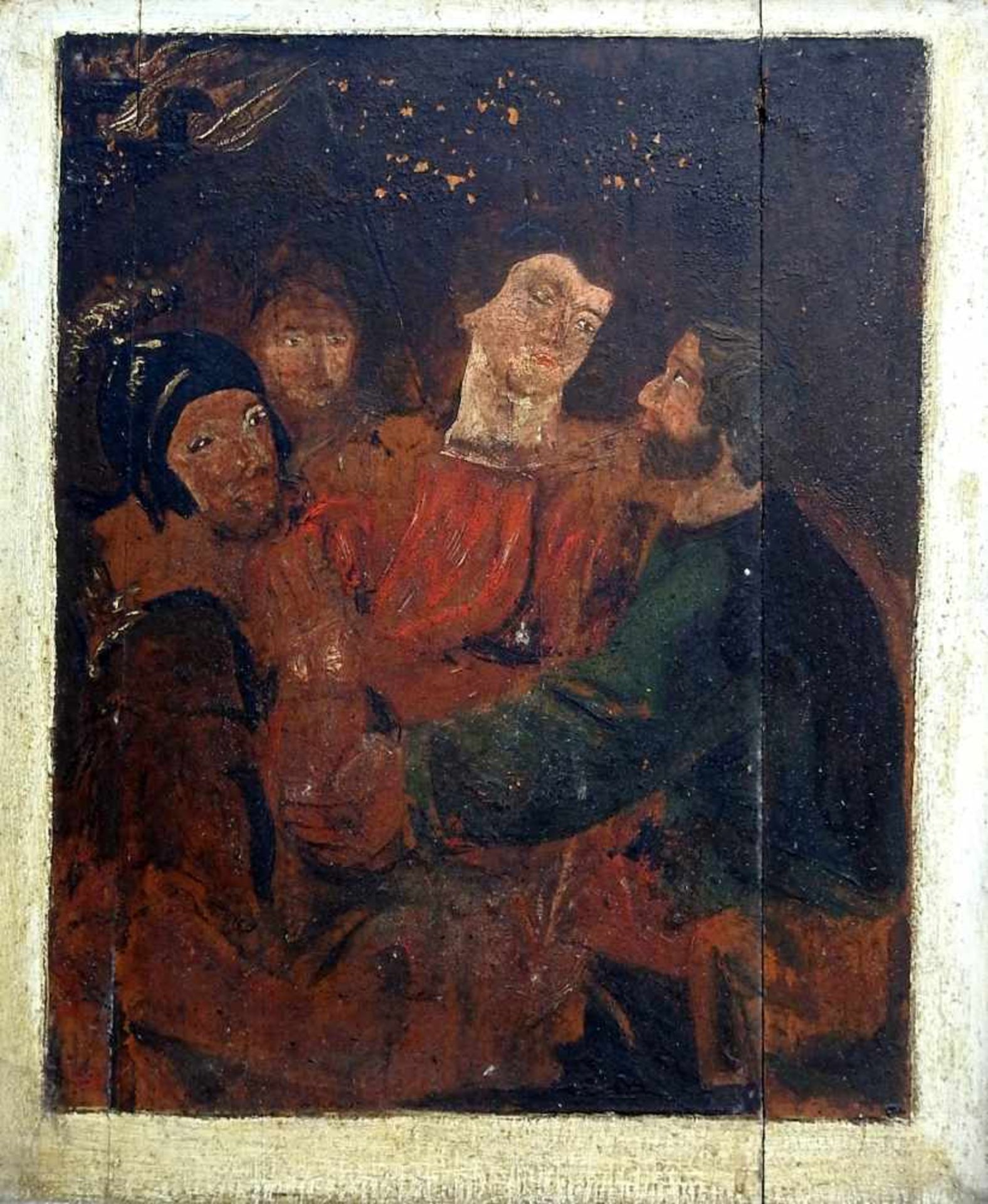 Fünf KreuzwegstationenÖl/Holz. Gemälde aus den Kreuzwegstationen, darunter Jesus in - Bild 15 aus 15