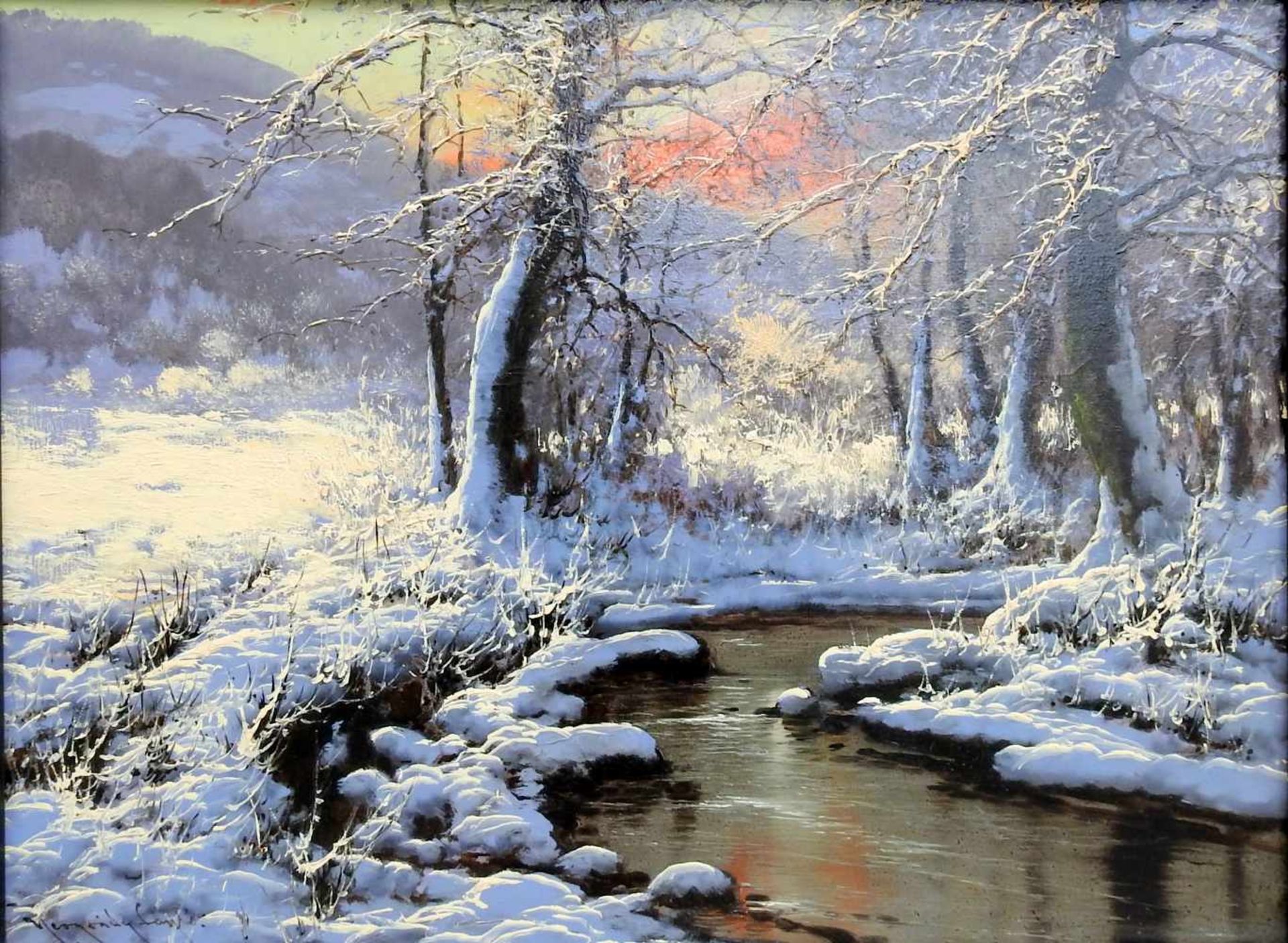 Laszlo Neogrady, 1896 Budapest - 1962 ebendaÖl/Leinwand. Verschneite Winterlandschaft