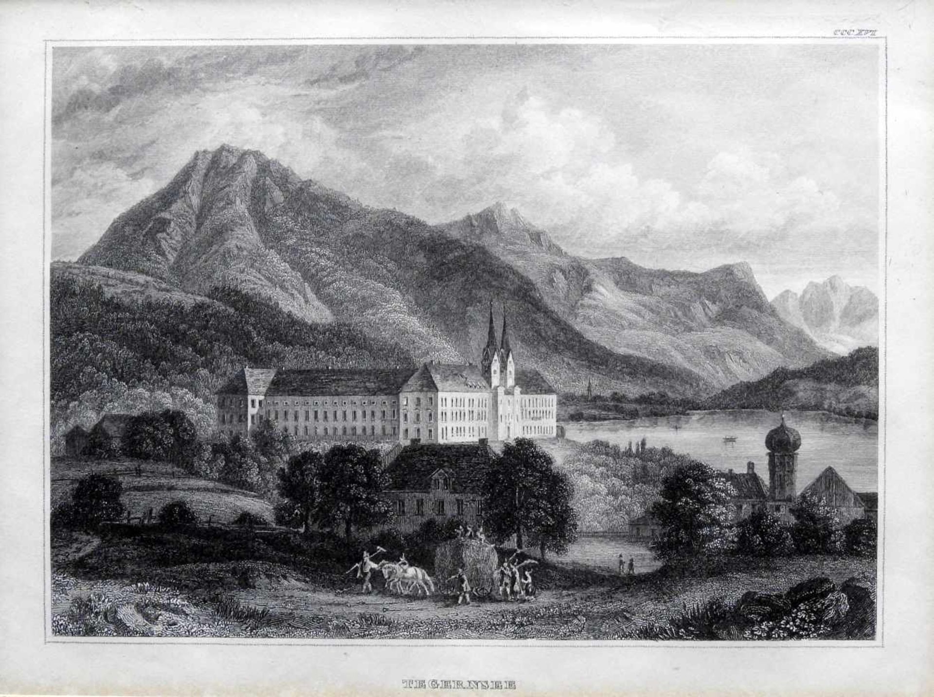 Konvolut Tegernsee-AnsichtenKupferstich und Lithographie/Papier. Ansichten von Tegerns - Bild 9 aus 10