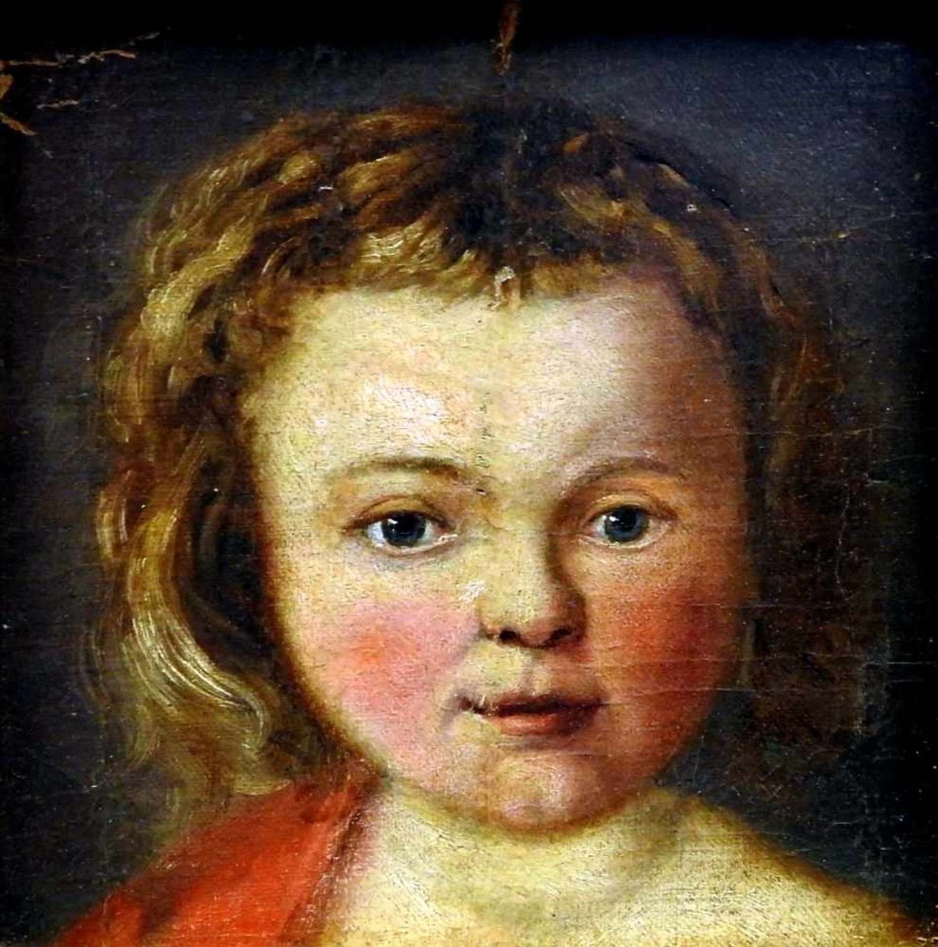 Portrait eines jungen MädchensÖl/Leinwand auf Hartfaserplatte doubl. Ein junges, rot