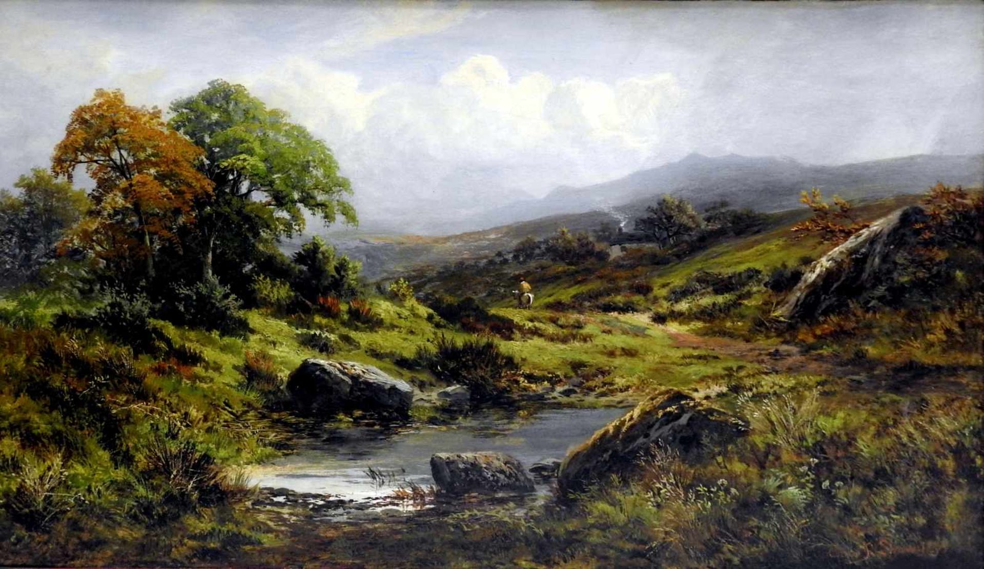 Charles S. Shaw, 19. Jh. England Öl/Leinwand. Reiter in weiter, impressionistischer
