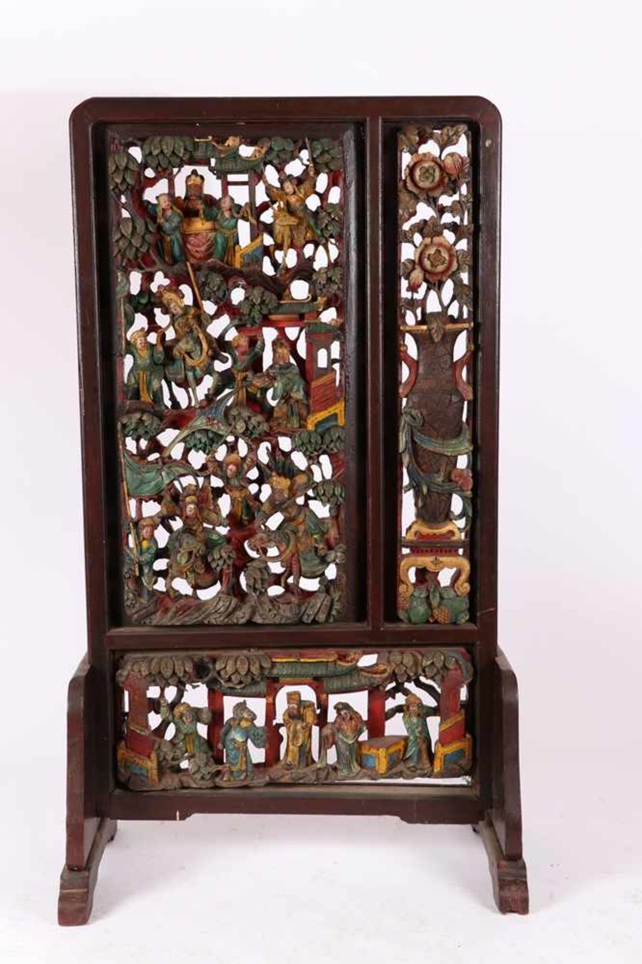 Stellschirm für Altartisch, China um 1900H.: 160 x 87 x 50 cm.