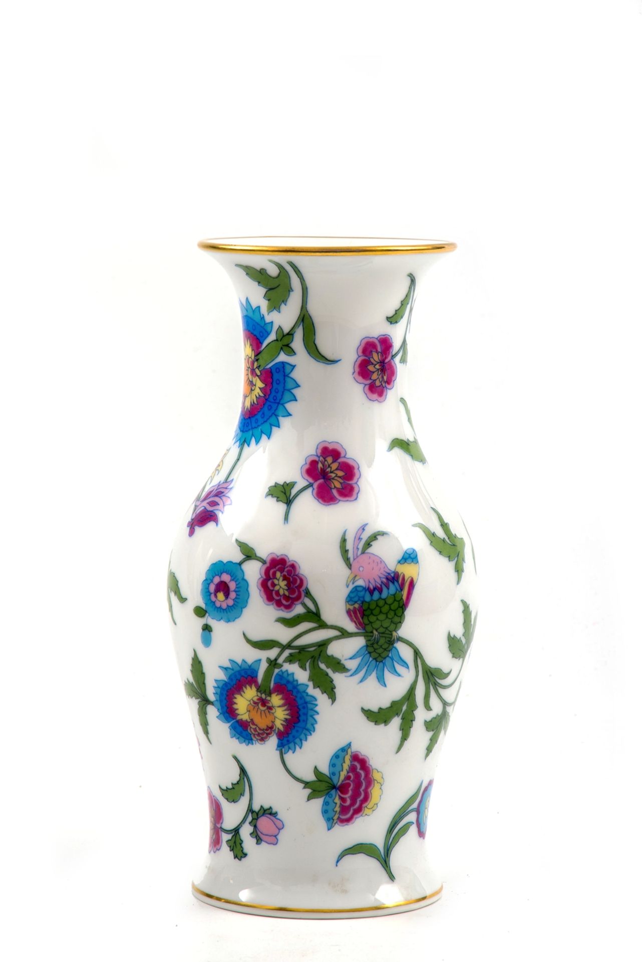 Ziervase, Rosenthal, Selb 1929Balusterförmiger Korpus mit Fantasieblumen dekoriert. Manufakturmarke.