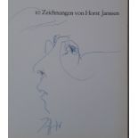Janssen, Horst (1929 - 1995 )Selbst, Kugelschreiber-Zeichnung, sign. - auf dem Vorsatzblatt des