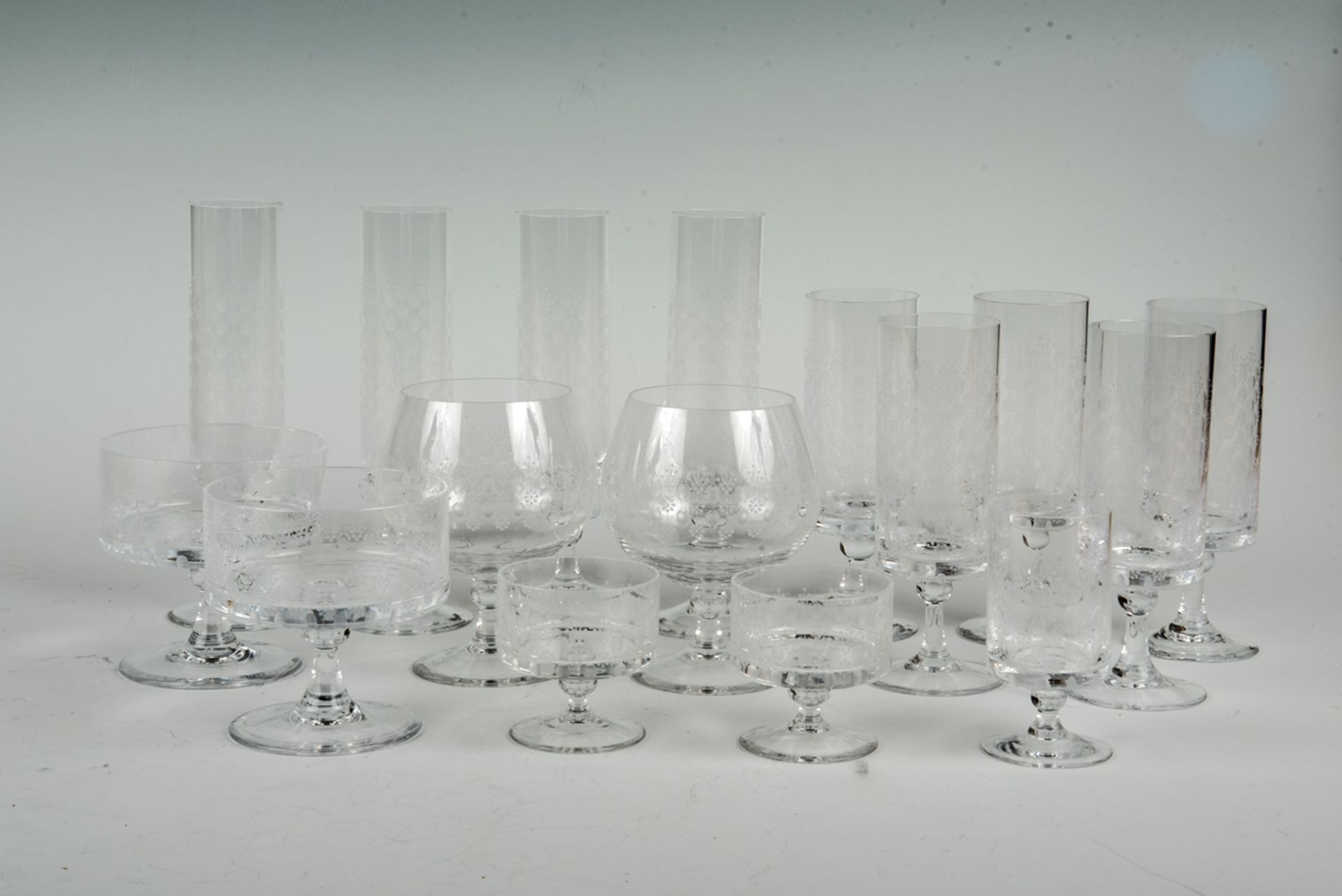 Konvolut Rosenthal-Gläser, Romanze5 Weingläser, 4 Sektflöten, 2 Sektschalen, 2 Likörgläser, 1
