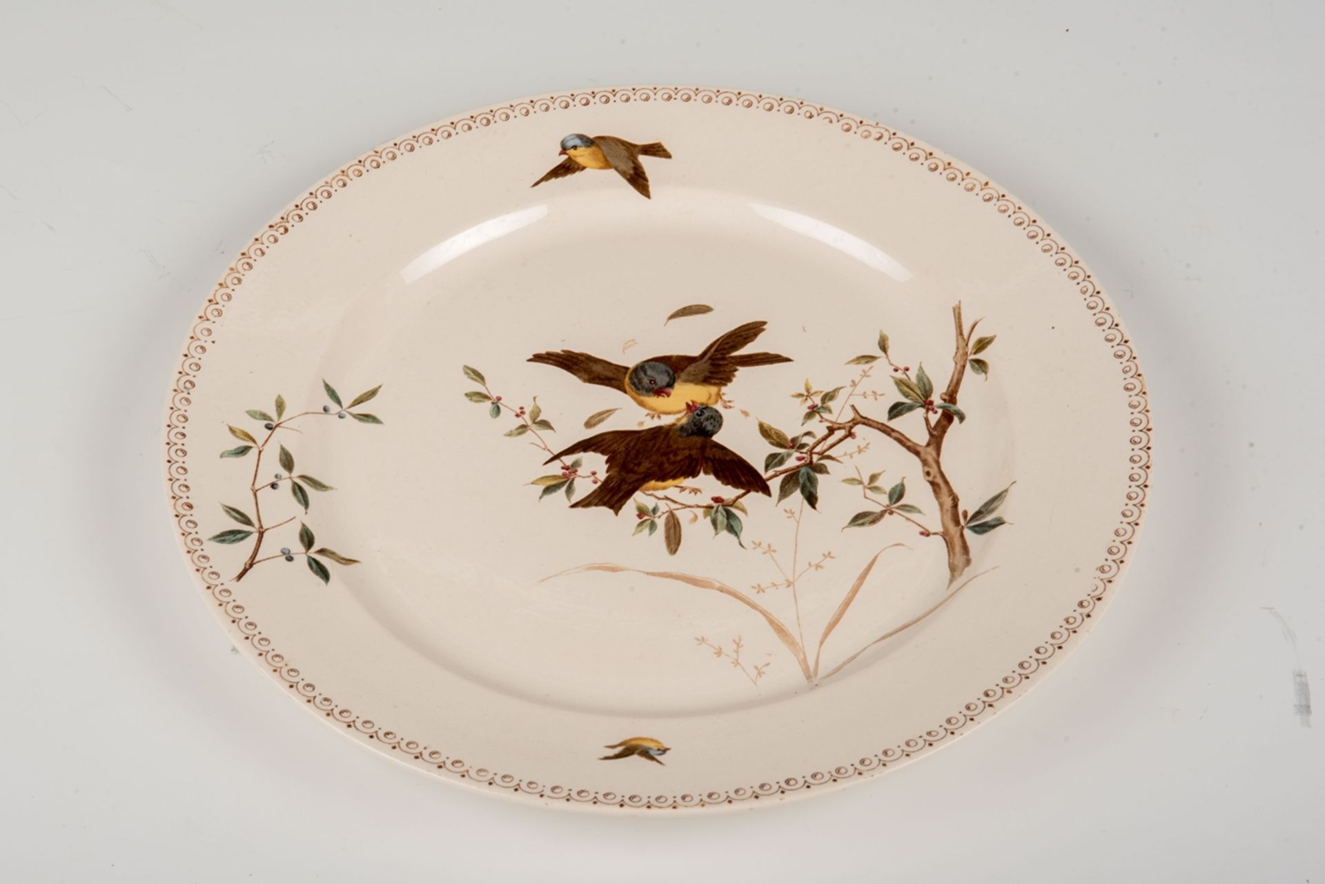 Zierteller, Villeroy & Boch, MettlachDekor Colibri, Durchm.: 33 cm.