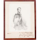 Heckert, G., Berlin 1851Radierung Friedr. Wilhelm Prinz v. Preußen, gew. dem Oberleutnant Conrad von