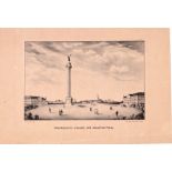 Baumgate, F.Lithographie. Waterloo-Platz mit Waterloo-Säule vor 1839. Plattenm.: 18,5 x 28 cm,