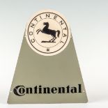 Werbeschild ContinentalMetall, Siebdruck lackiert.H.: 32,7 cm, Br.: 28 cm