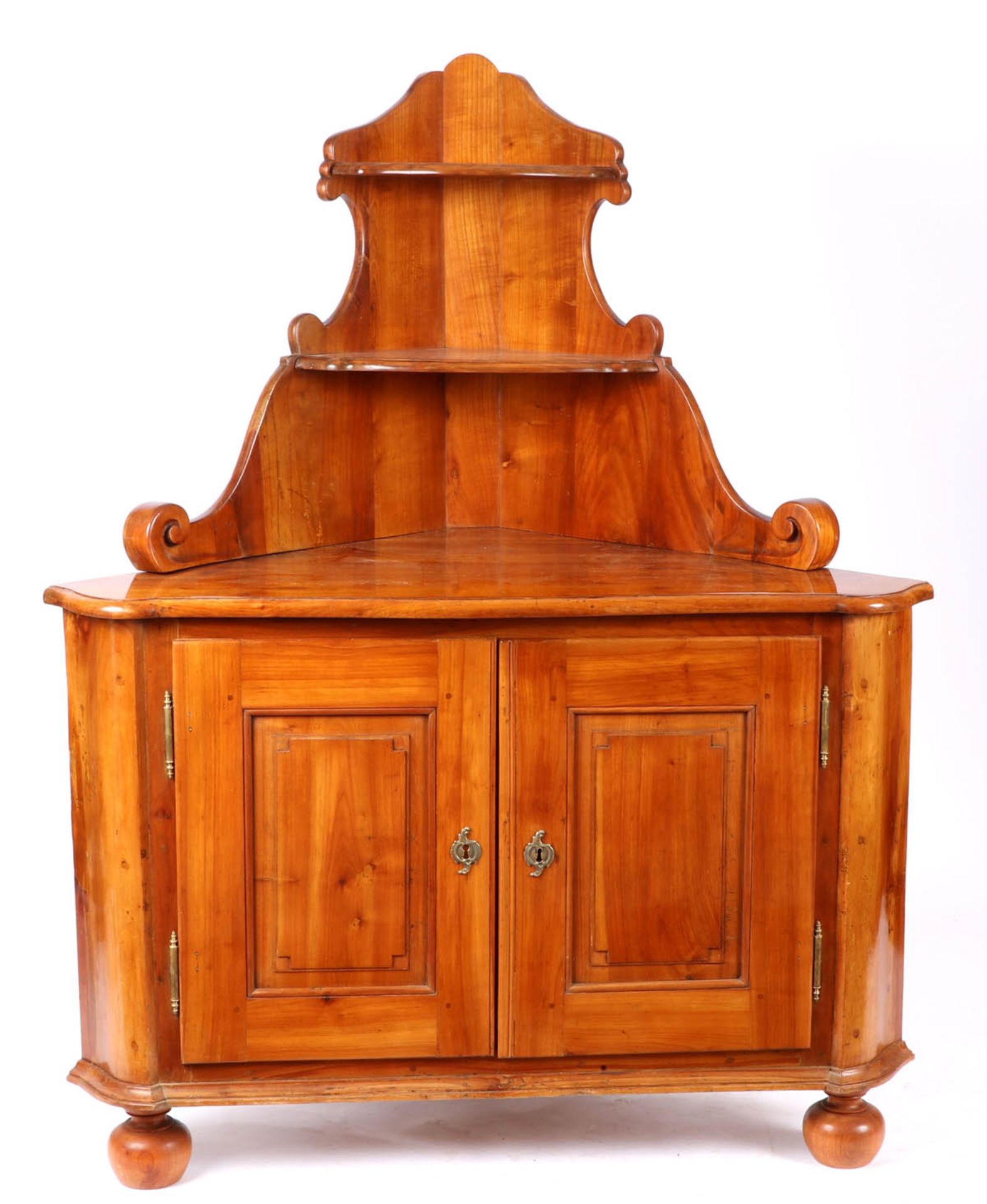 Eckschrank mit Etagere, Barock um 1780