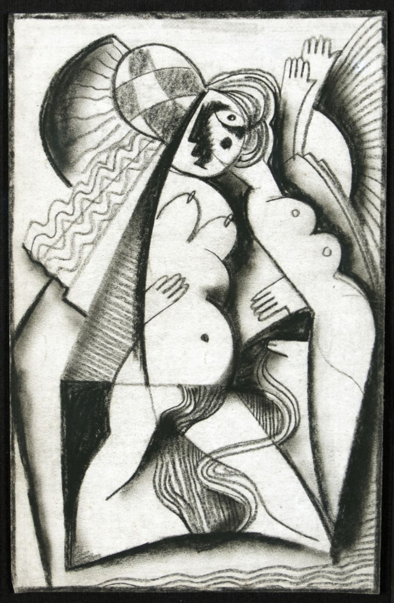 Bela KadarBudapest 1877 - 1956Constructivist FiguresKreidezeichnung auf Papier, 1920er