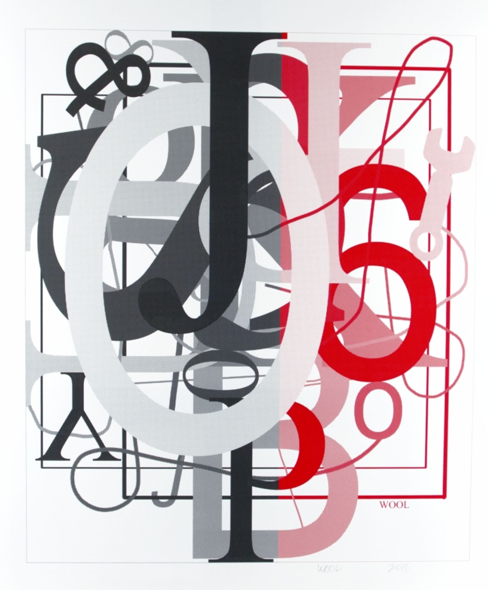 Christopher Wool1955 New YorkE 514 (Ohne Titel)Siebdruck auf Velin; H 660 mm, B 580 mm;