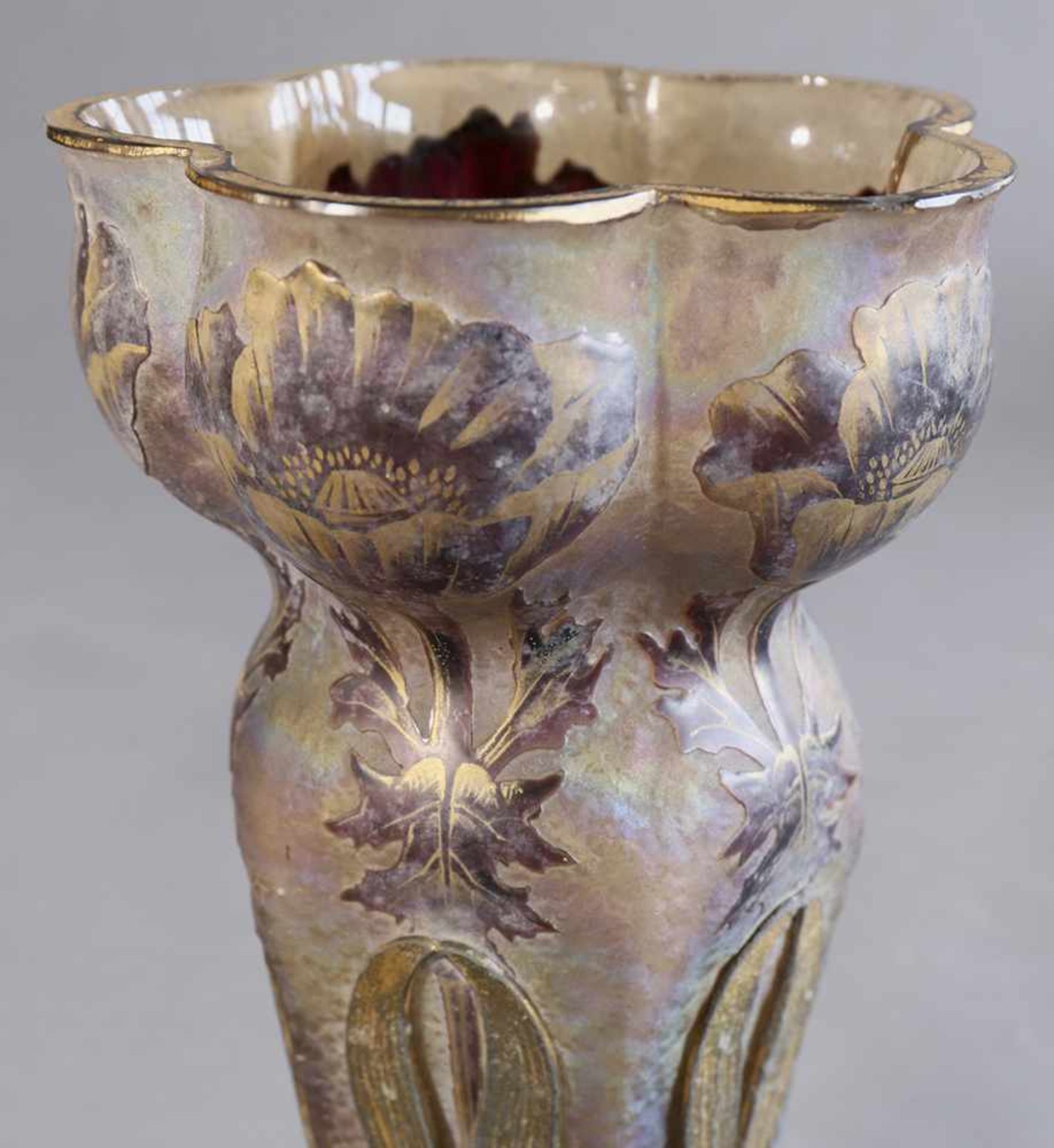 Orivit A.G., KölnOrivit, Val St. Lambert, Vase Mod. 2537Vase Model 2537. Around 1904. Metal, - Bild 2 aus 2