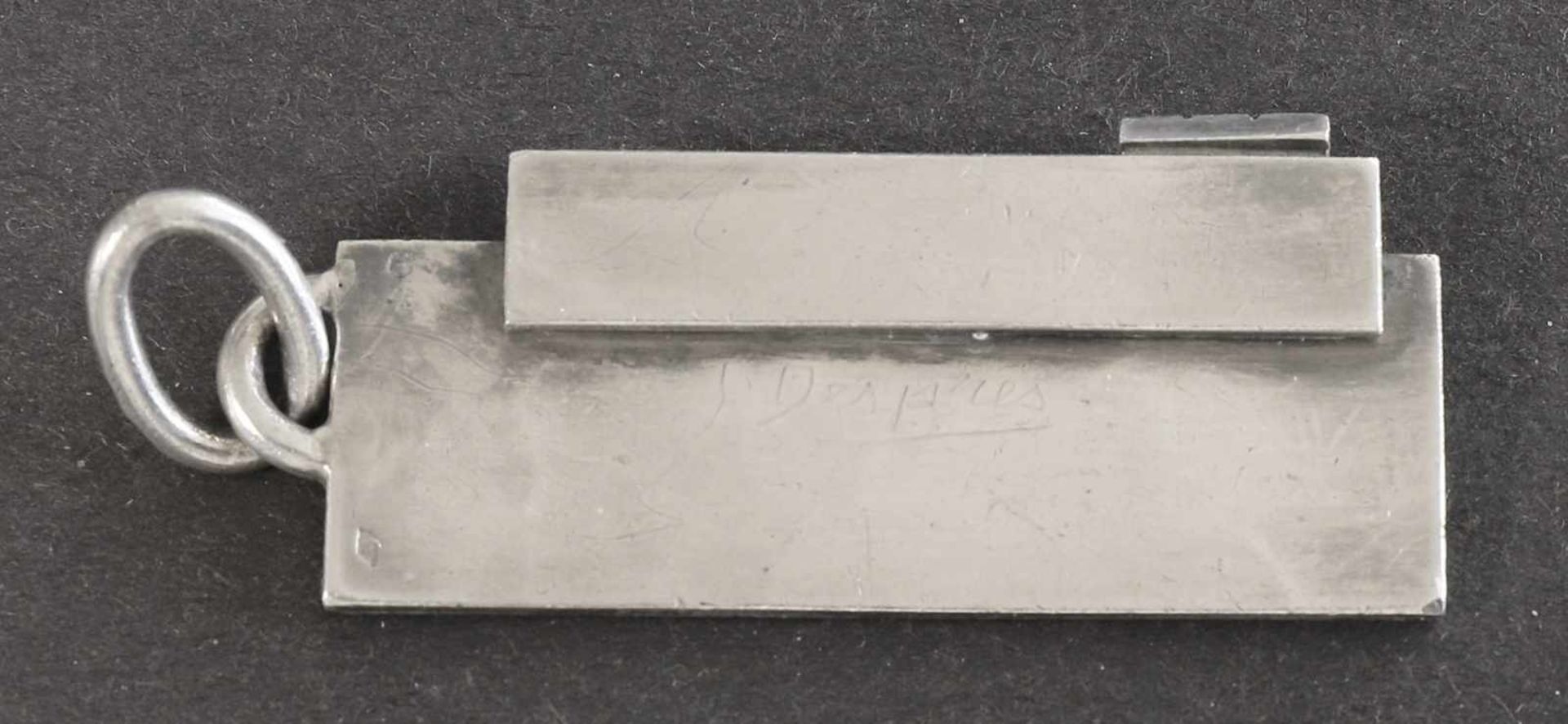 Jean Deprés, ParisJean Després, PendantPendant. Silver. Rectangular shape. Coarse Martelle - Bild 2 aus 2