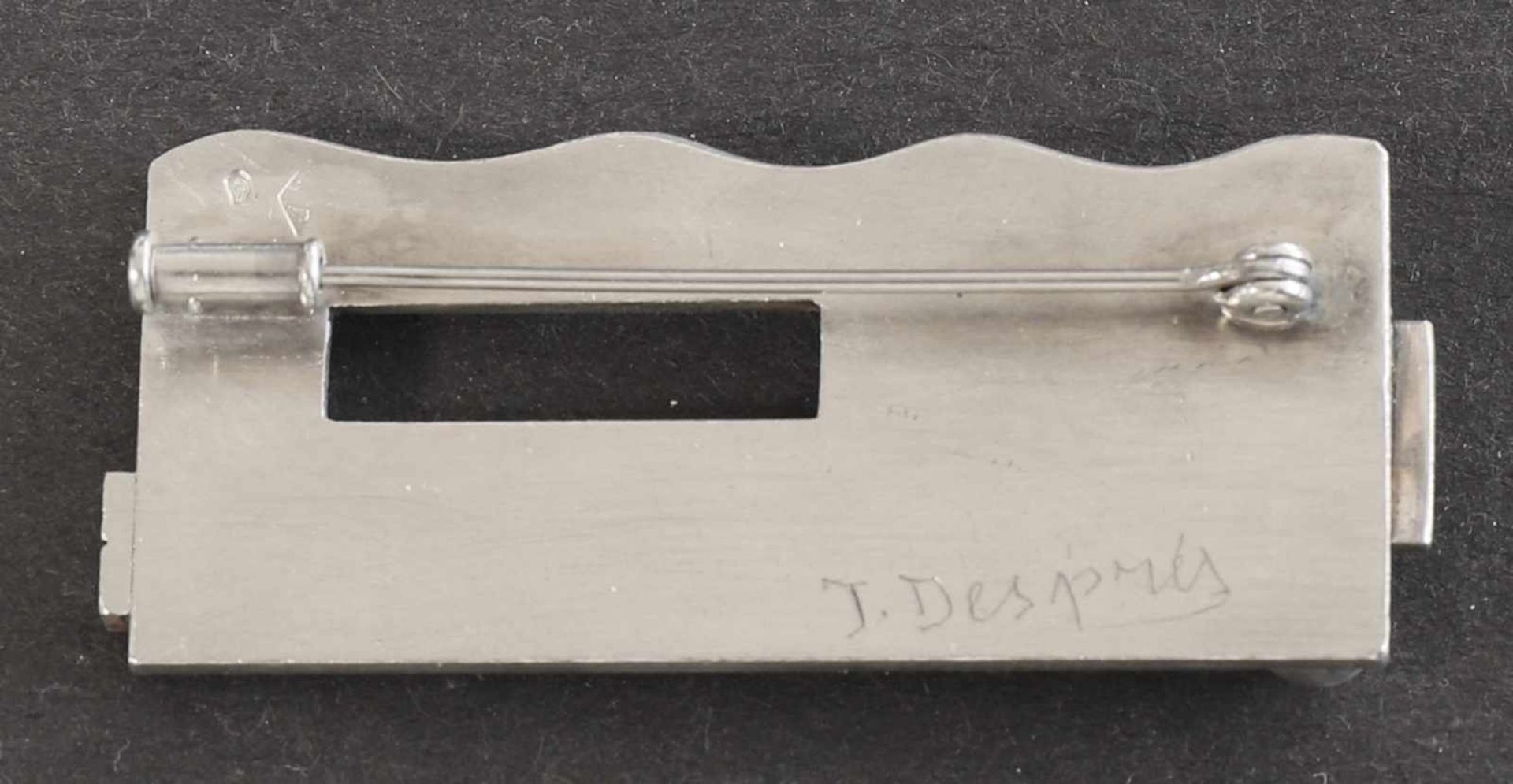 Jean Després, ParisJean Deprés, BroochBrooch. Silver. Rectangular shape with applied balls and - Bild 2 aus 2