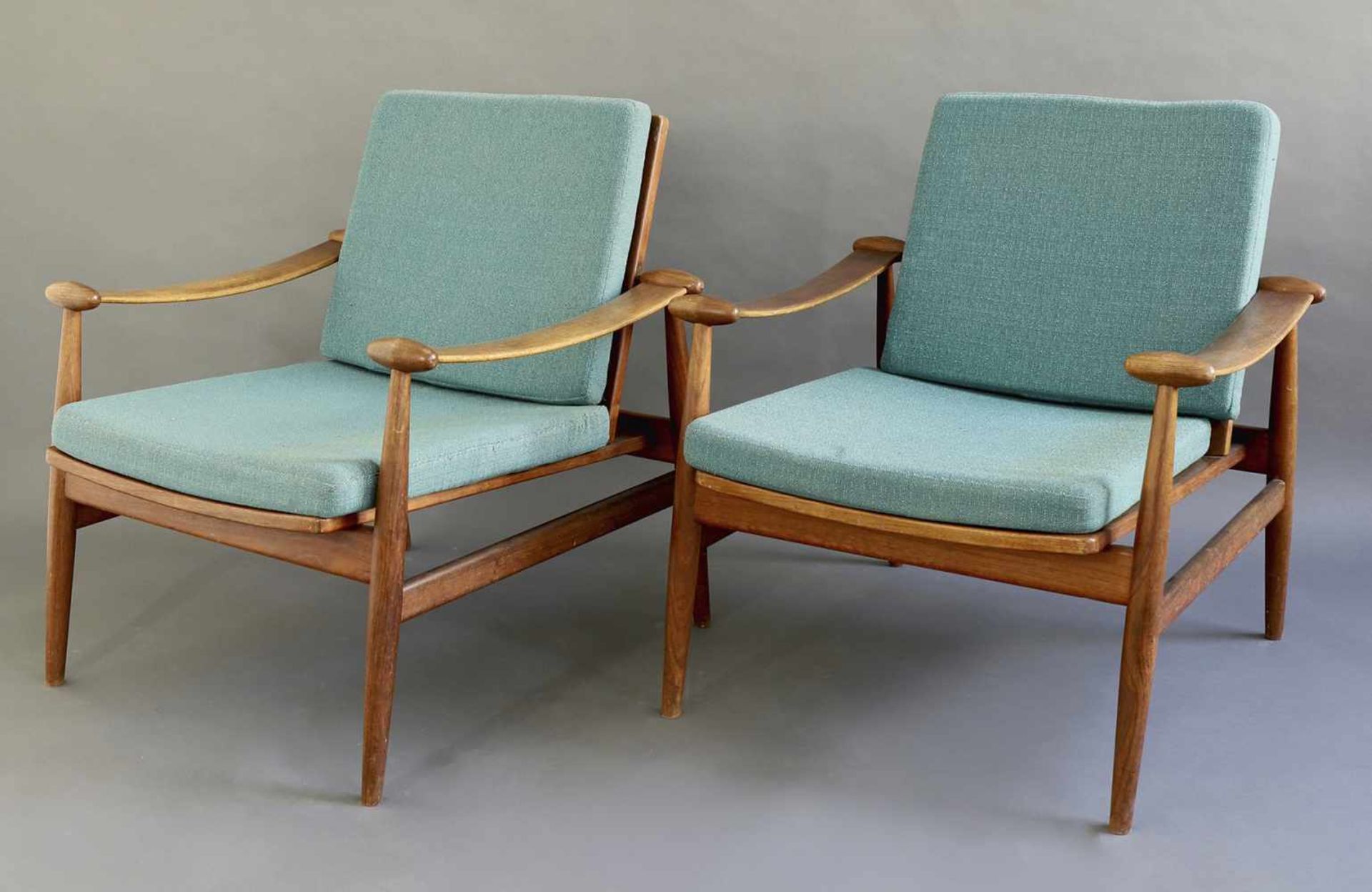 Finn JuhlFrance & Son, KopenhagenFinn Juhl 2 Easy Chairs Mod. 133 Spade2 armchairs model 133