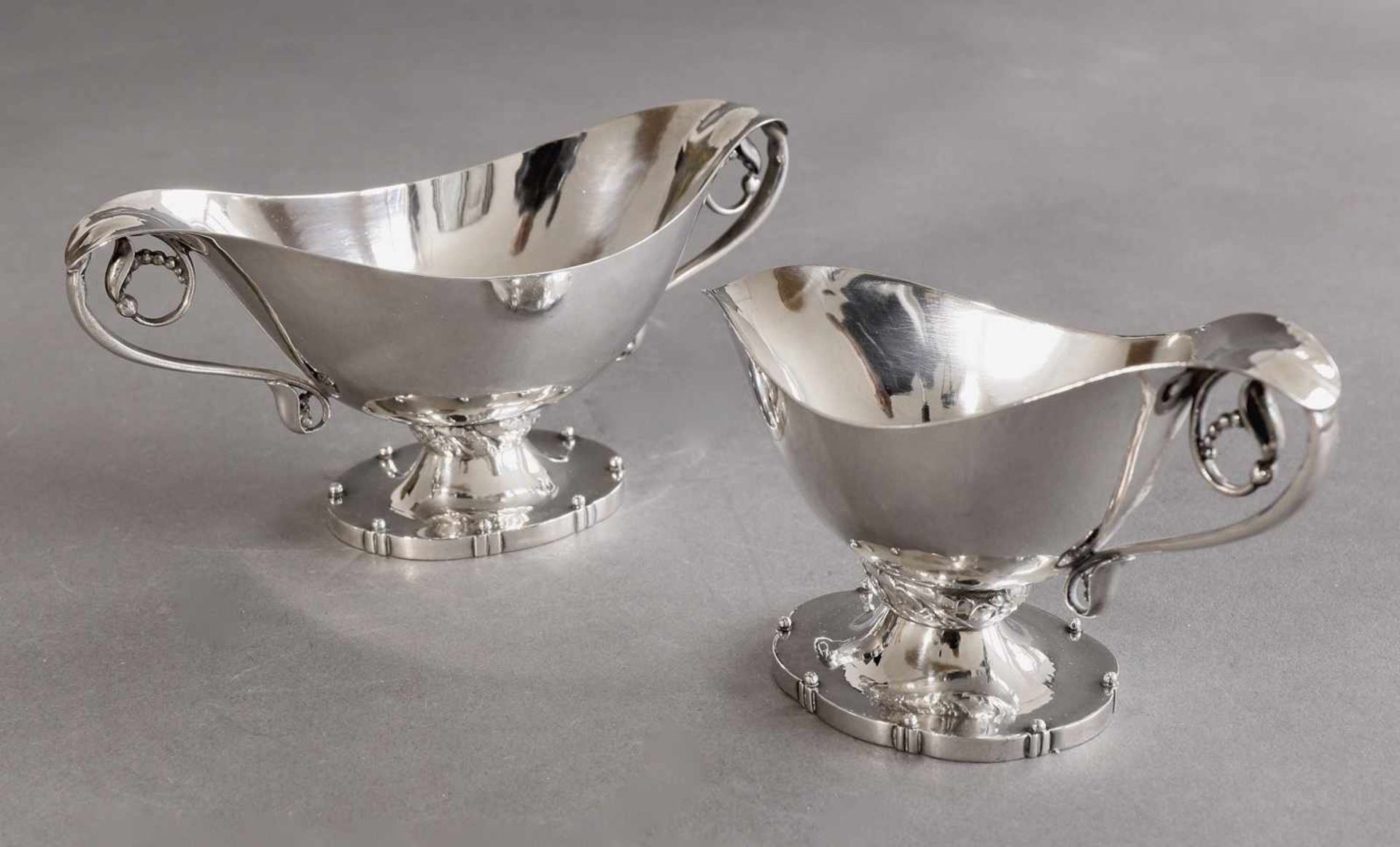 Georg Jensen, KopenhagenGeorg Jensen, Cream and sugar set Model 71BCreamer model 71B. Designed in