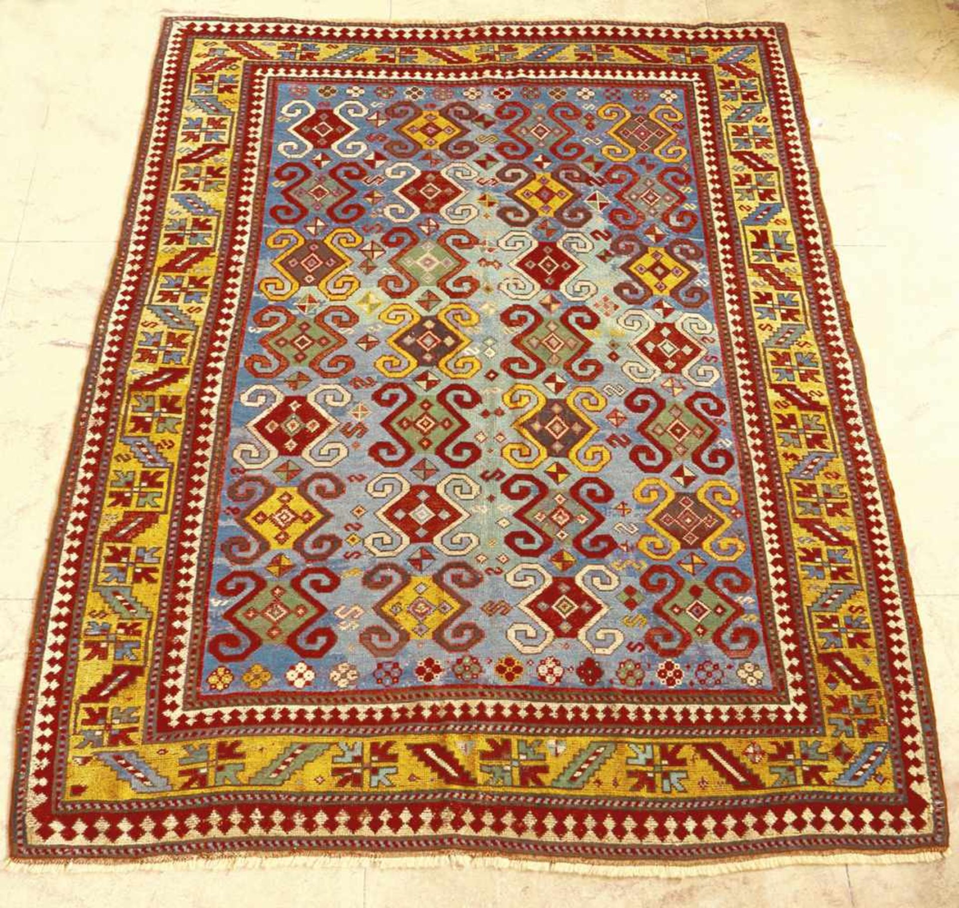 Carpet Kazak about 1890Carpet Kazak, Caucasus around 1890. Wool / wool. 200 x 162 cm.Caucasus