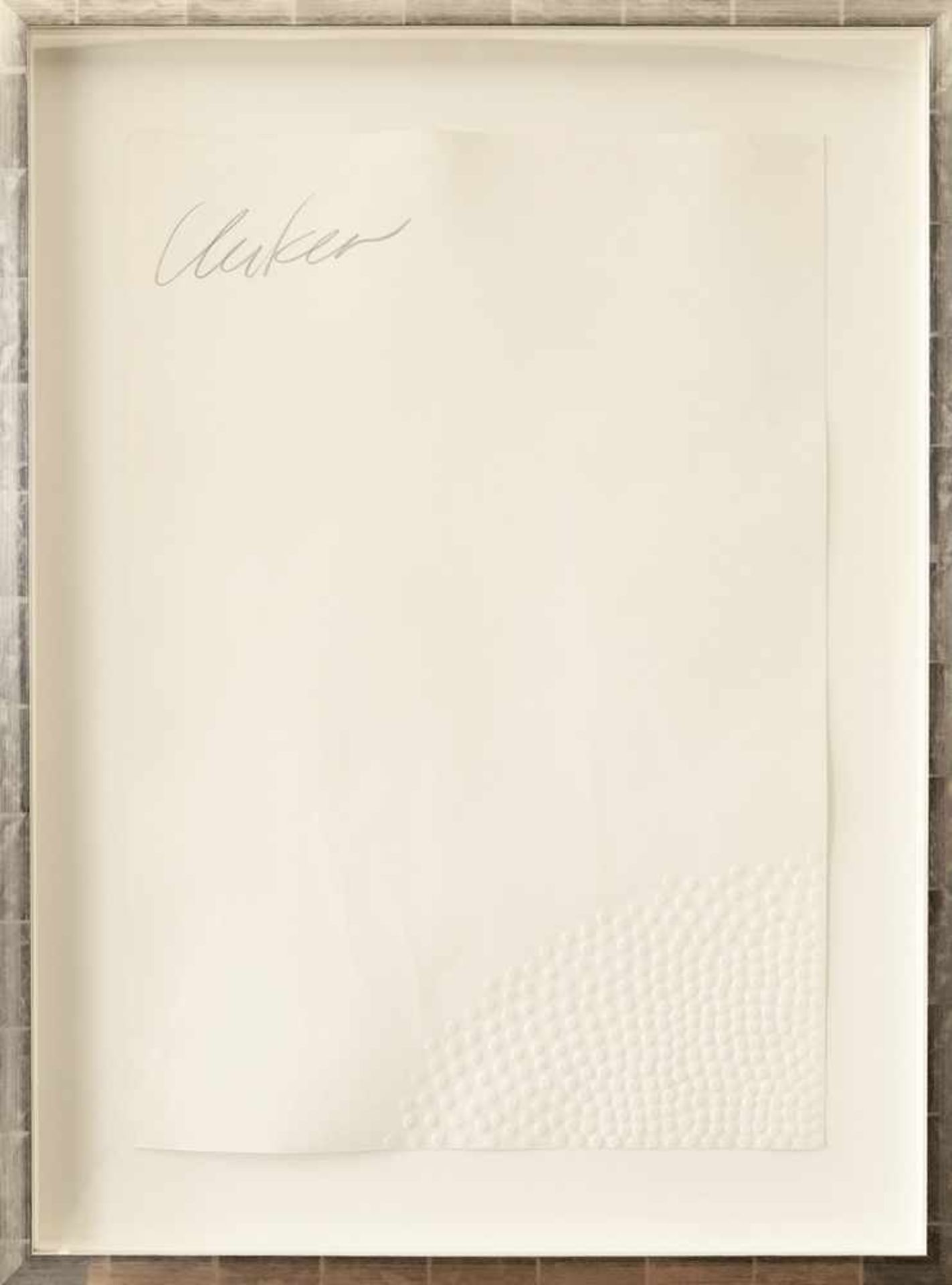 Günther Uecker*, (*1930)Günther Uecker*, EmbossingUntitled. Embossed printing on paper. 73 x 50 - Bild 2 aus 2