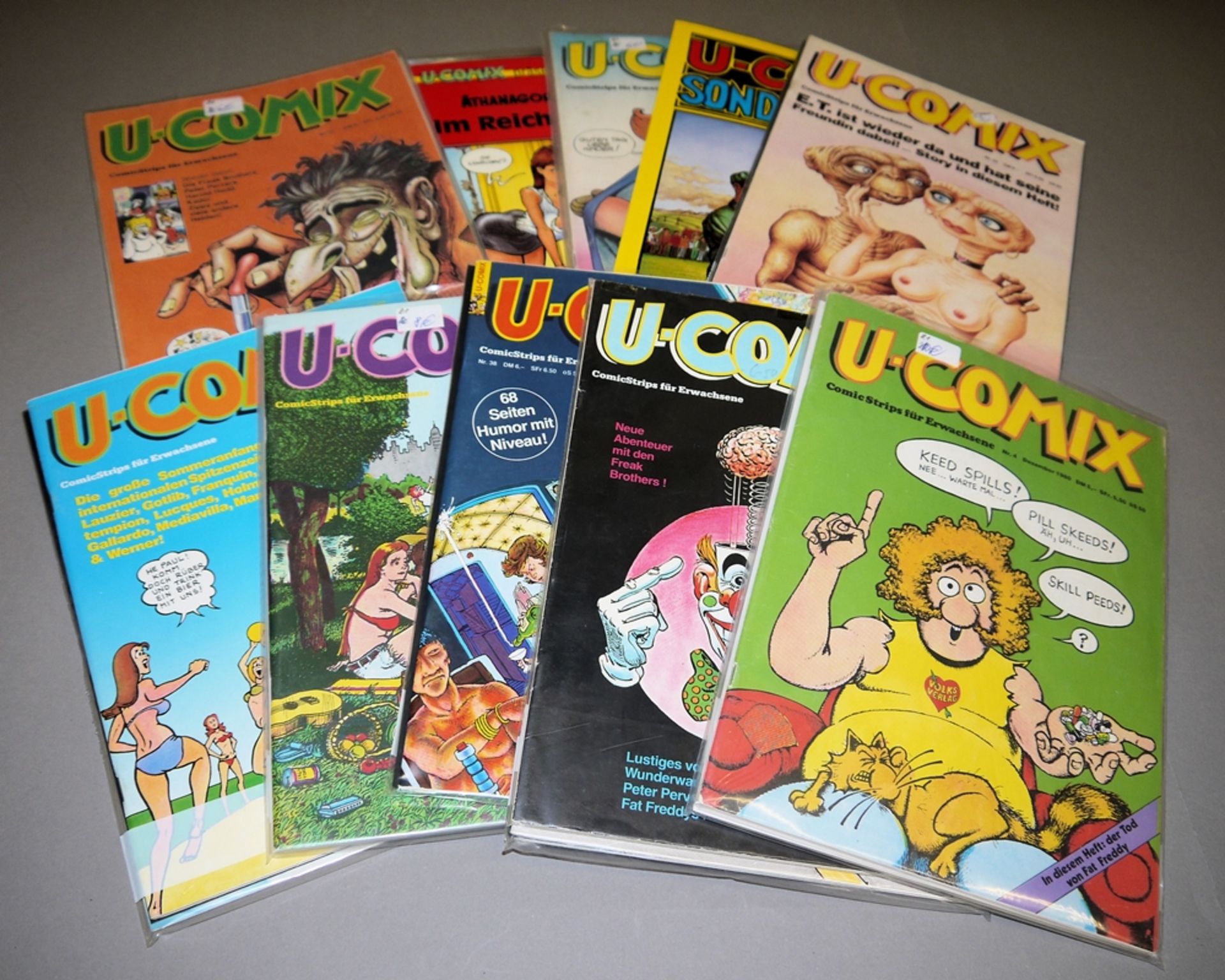 U-COMIX & U-COMIX Sonderbände, Volksverlag/ Alpha, 32 Hefte,1970er/ 80er Jahre, Z 1<