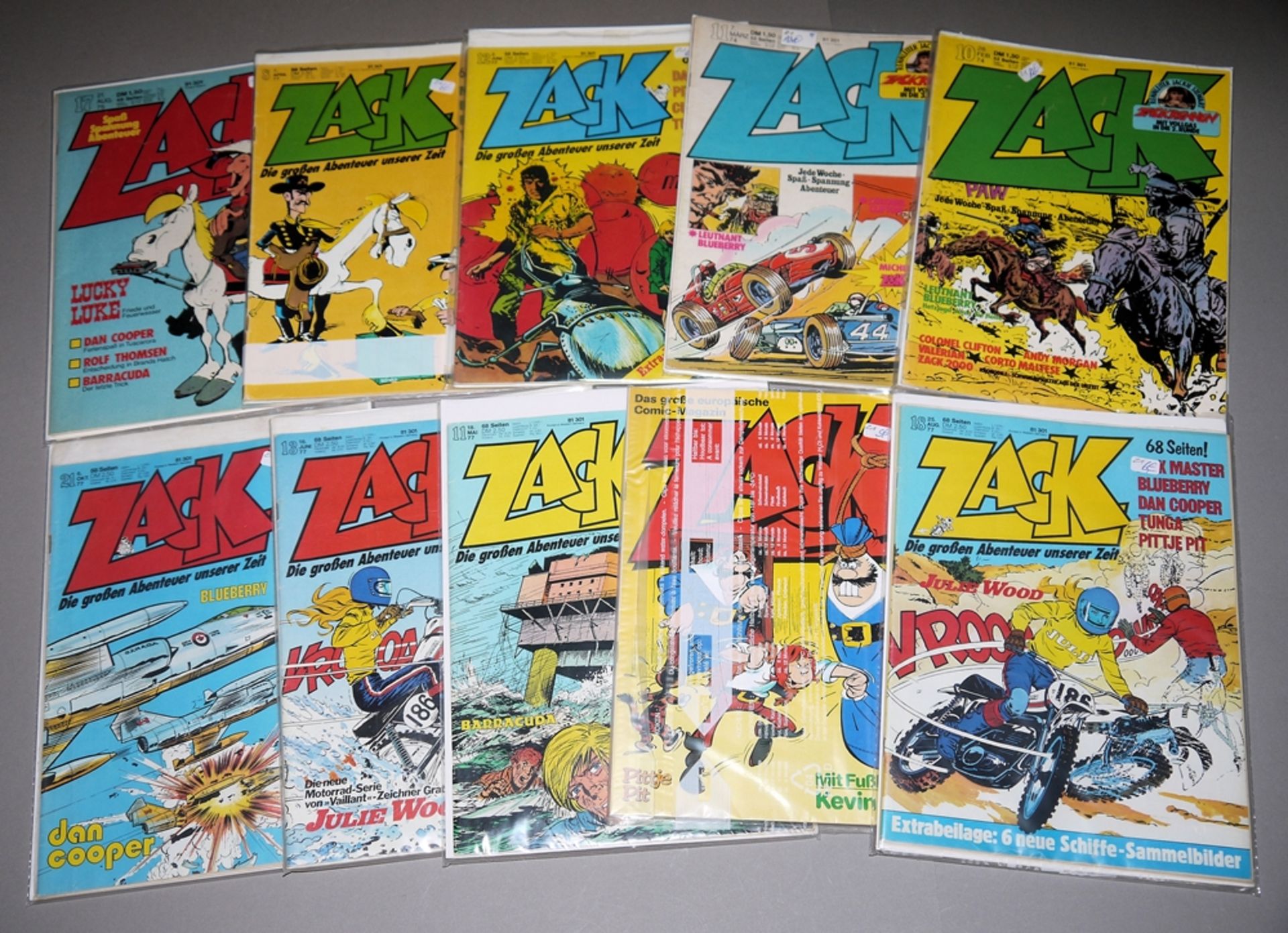 ZACK, Koralle Vlg., 25 Hefte, 1974-1980, Z 1-2 - Bild 2 aus 2