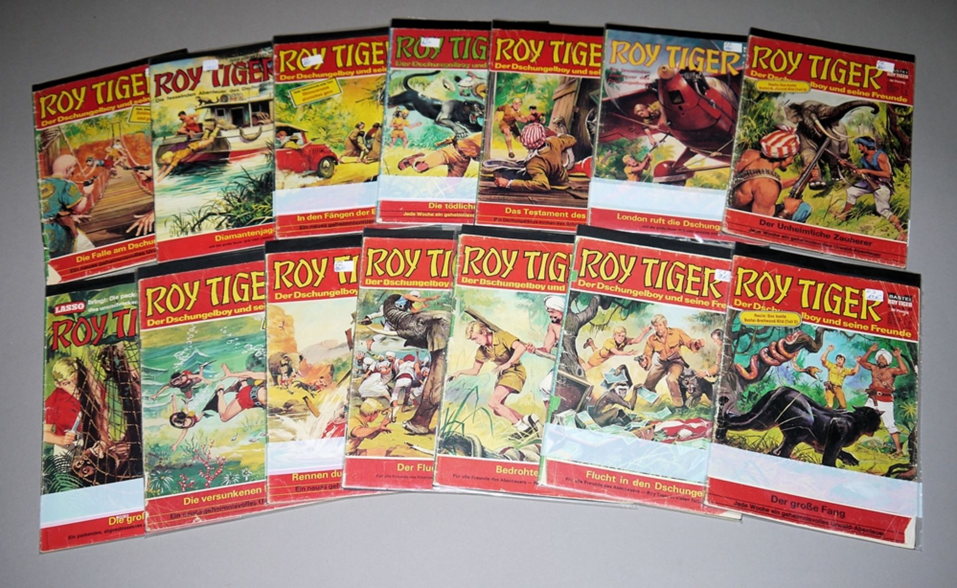 Roy Tiger, Bastei Vlg., 26 Hefte, 1960er Jahre, Z 2-3+ - Bild 2 aus 2