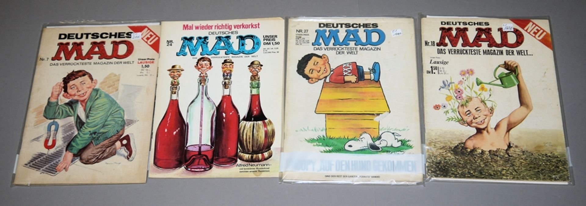 MAD Deutsche Ausgabe, Williams Vlg., 4 seltene Hefte, 1970er Jahre, Z 1-2