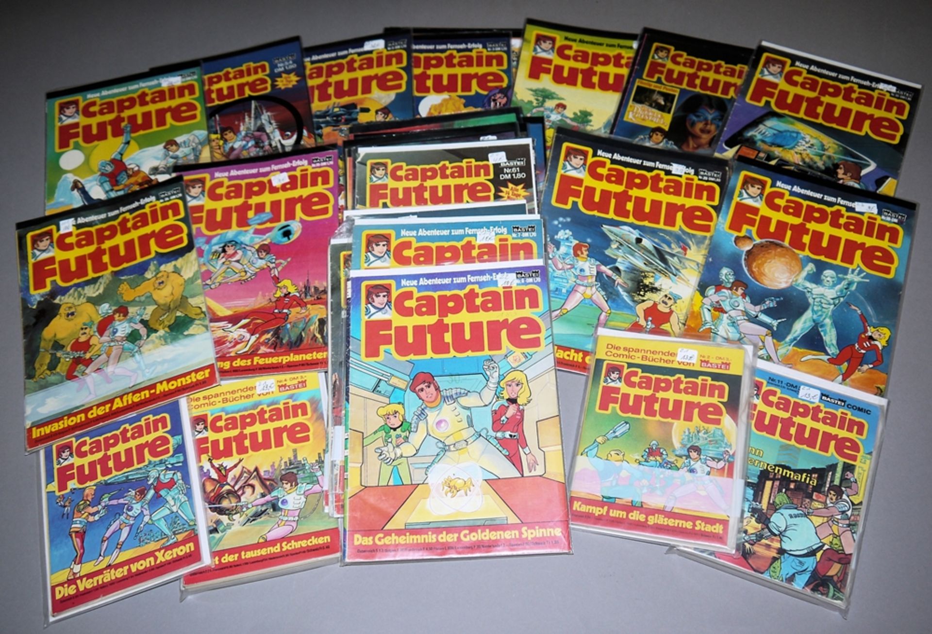 Captain Future, Bastei, 51 Hefte u. 6 Taschenbücher, Z 1-2, ab 1981<