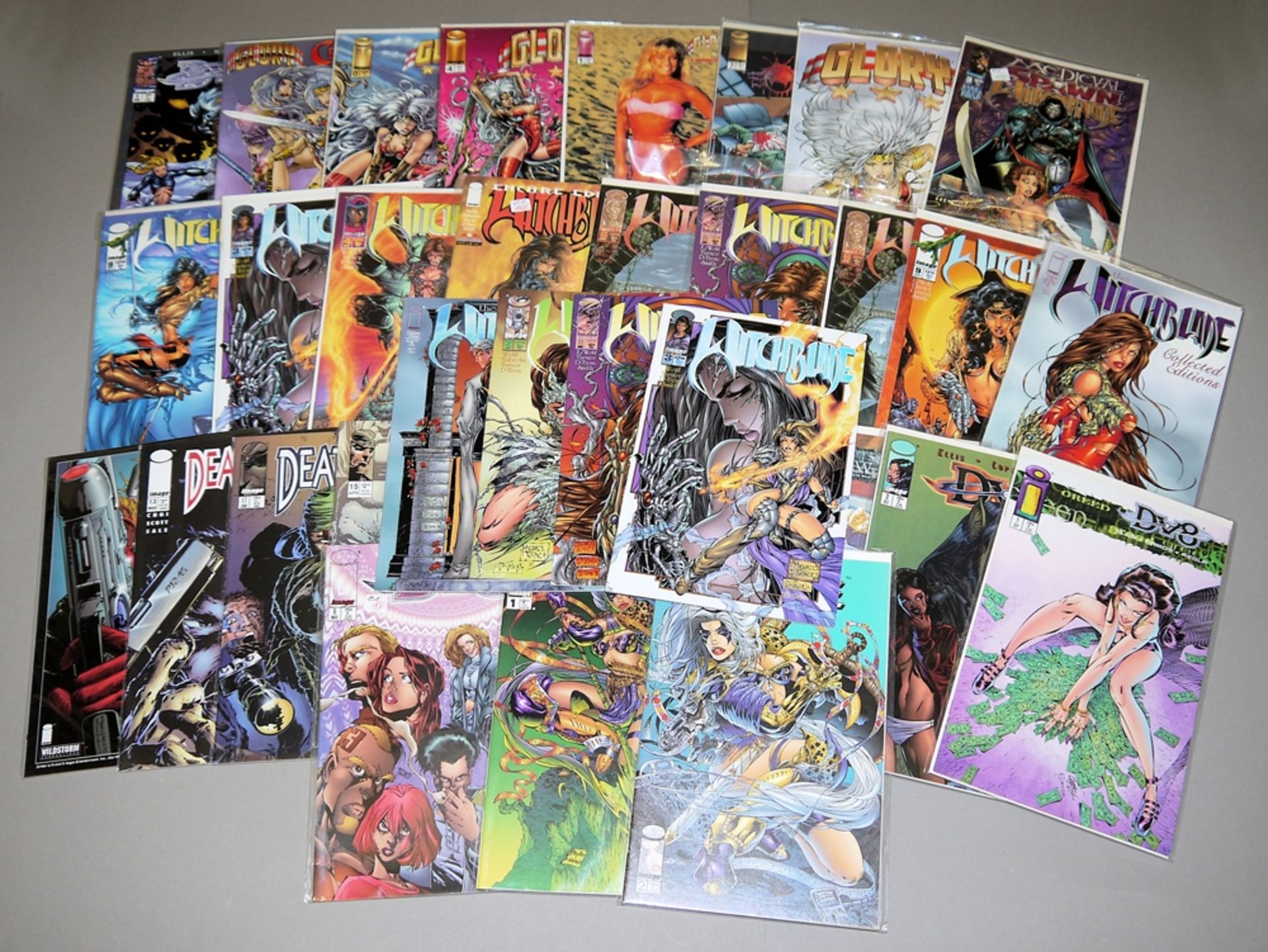 USA Comics: DV8, Glory, Witchblade, Celestine, Image Comics, 100 Hefte, ab 1996, Z 1
