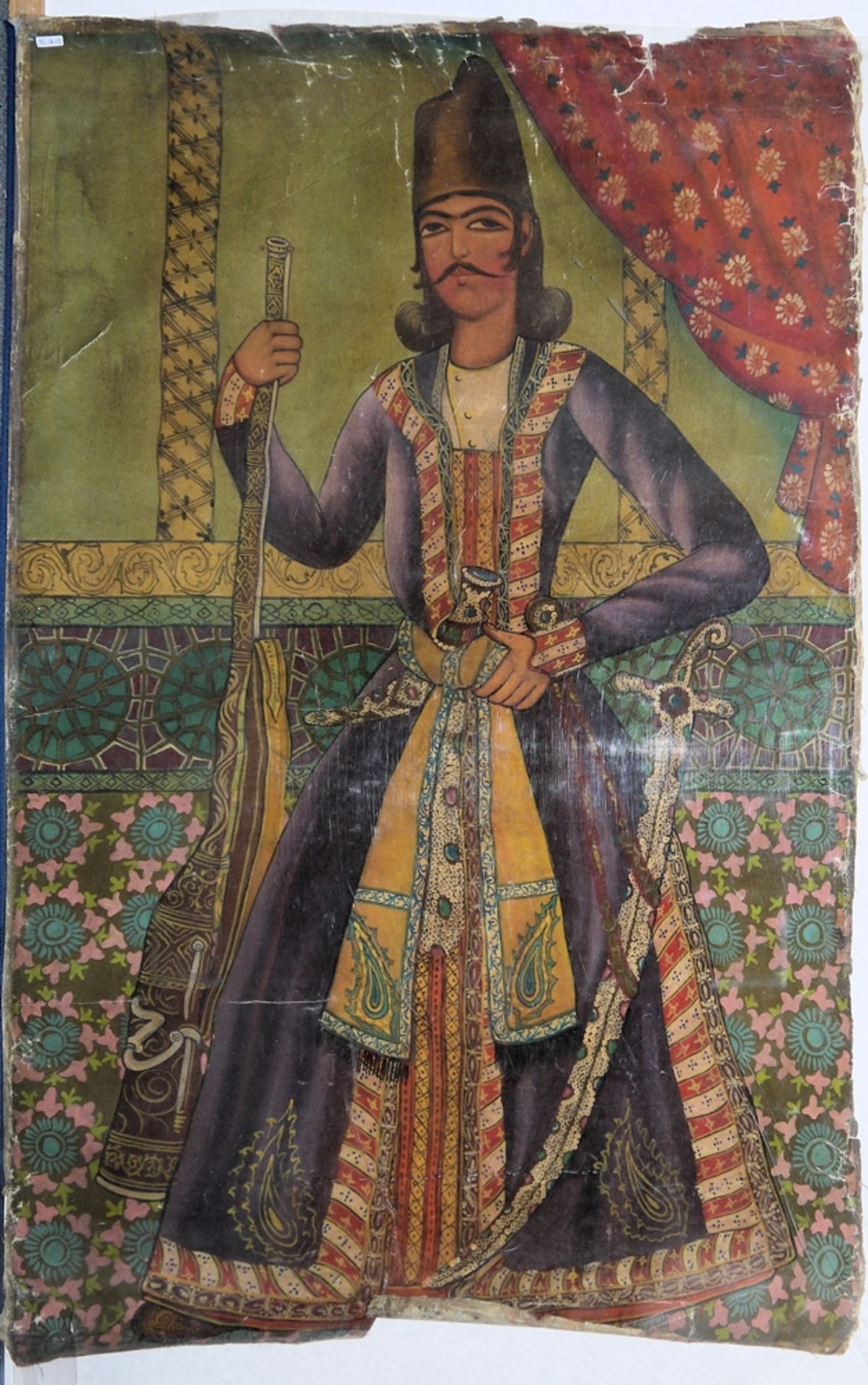 Anonym, Portrait eines osmanischen Soldaten, Ölgemälde, 19. Jh.<b