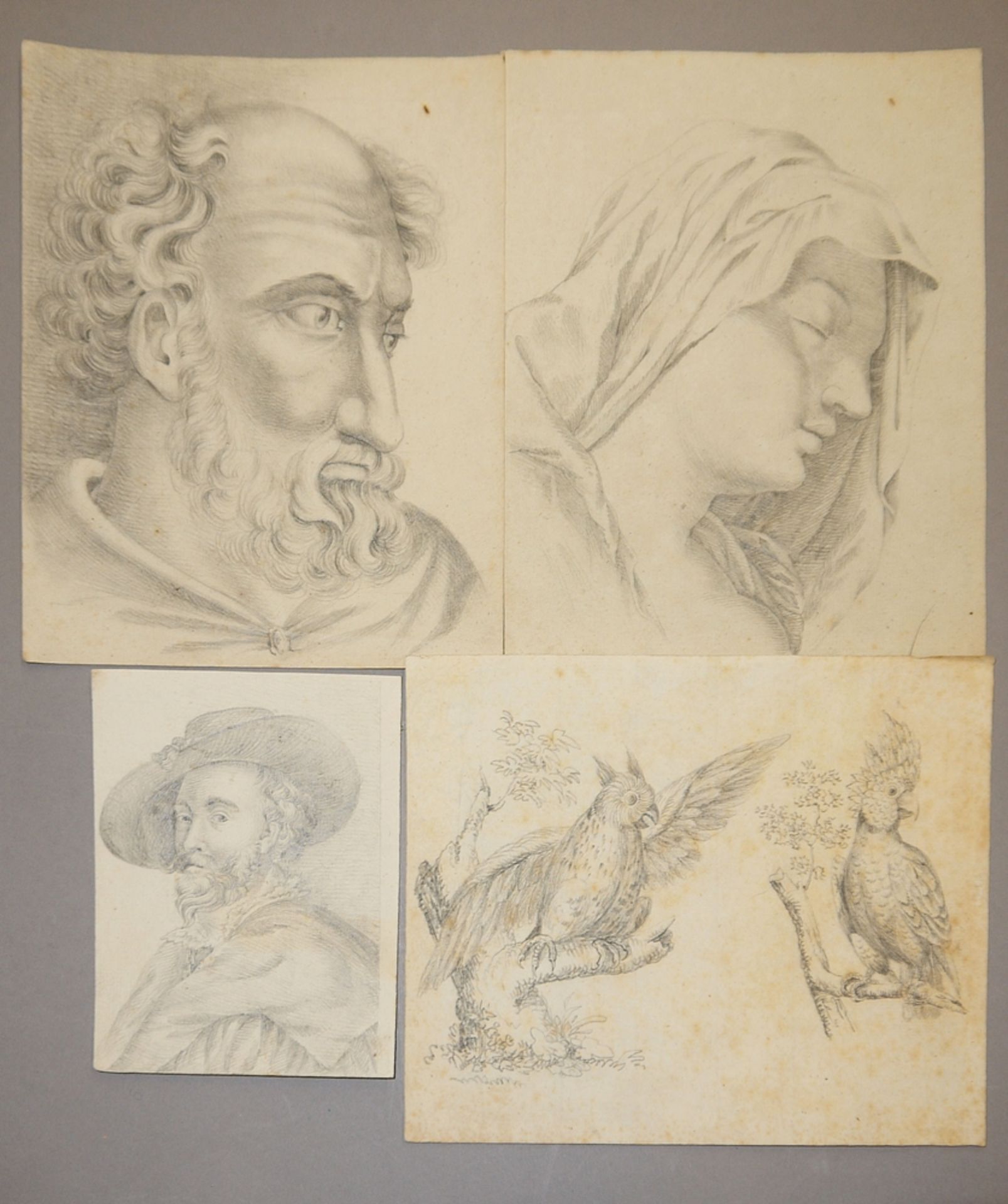Josef von Führich u.a., 6 Meisterzeichnungen 1700 - 19. Jh.< - Bild 3 aus 3