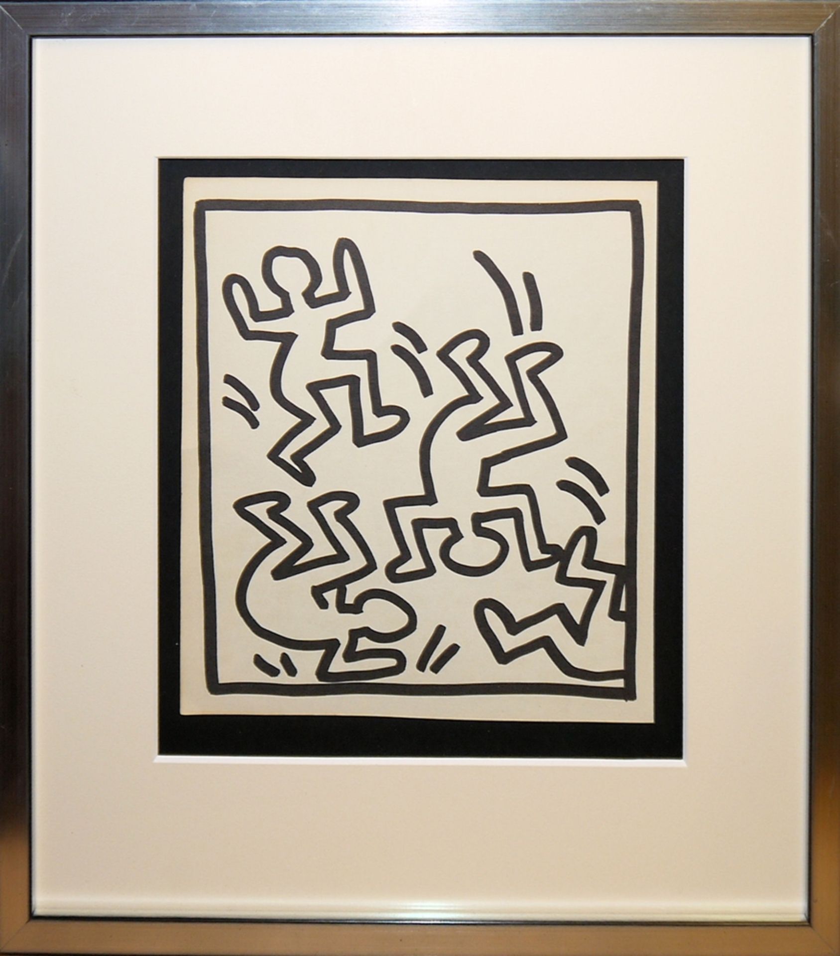 Keith Haring, Breakdancer, Serigrafie, Atelierrahmen