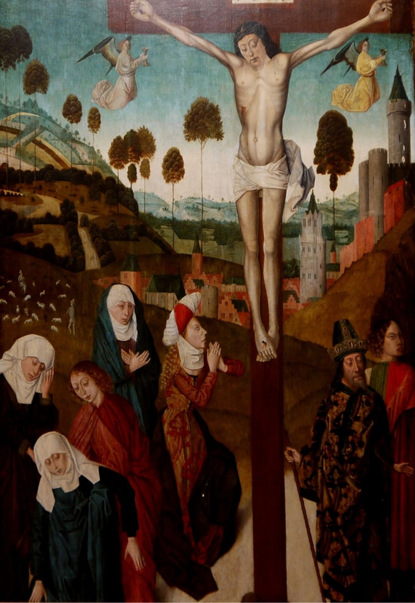 Anonym, niederrheinisch um 1480, Die Kreuzigung Christi, gerahmt mit wissenschaftlicher - Bild 2 aus 9