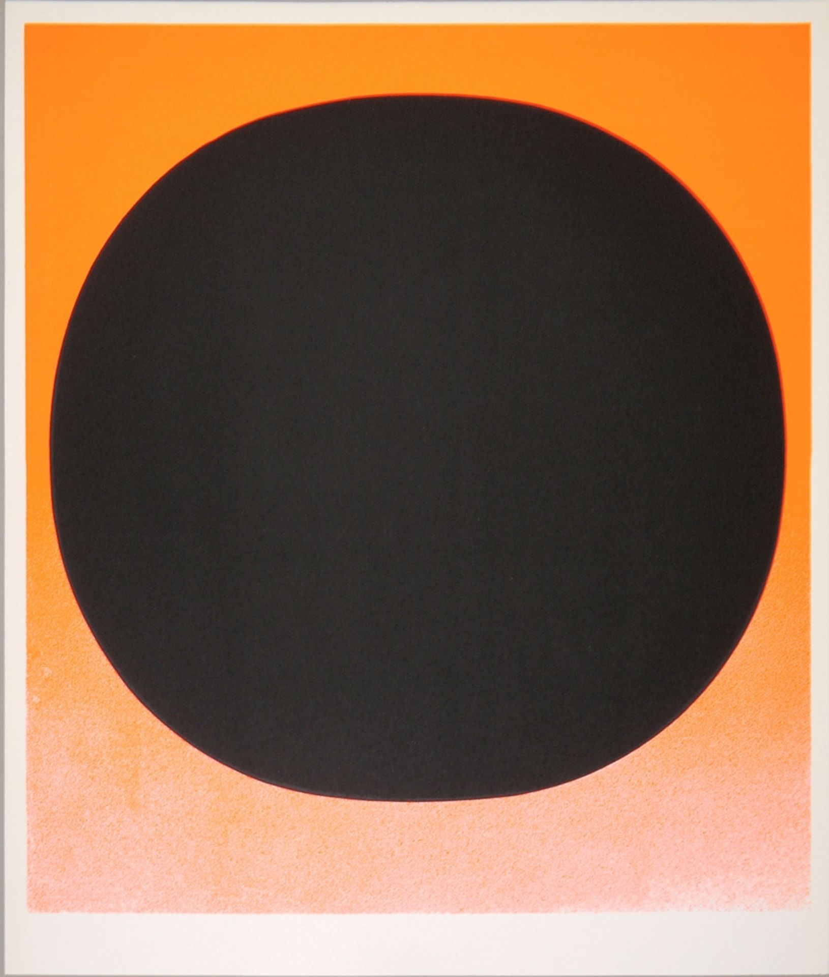 Rupprecht Geiger, Schwarz auf Orange, Farbserigraphie, 1968