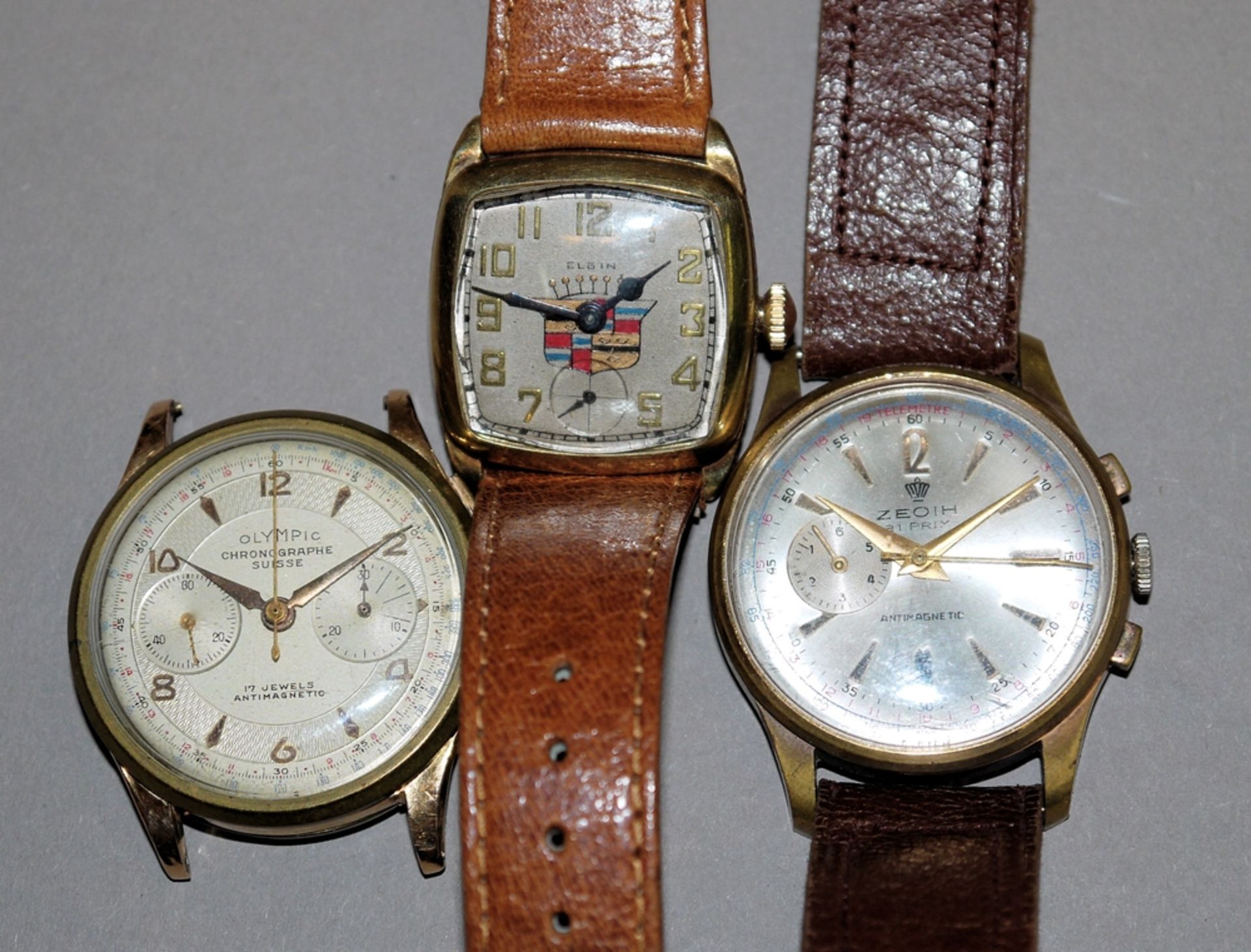 Drei Armbanduhren der 1940/50er Jahre