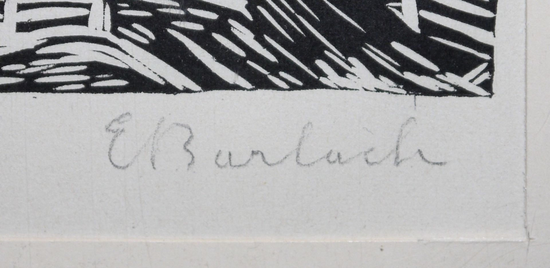 Ernst Barlach, 2 Graphiken, Holzschnitt, signiert & Lithographie - Bild 2 aus 3