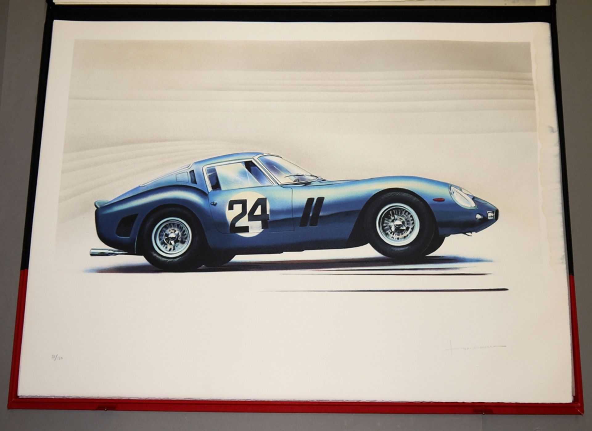 Jean Charles Hirlimann, "Ferrari GTO 250", Mappe mit 8 sign. u. numm. Farblithographien - Image 3 of 4