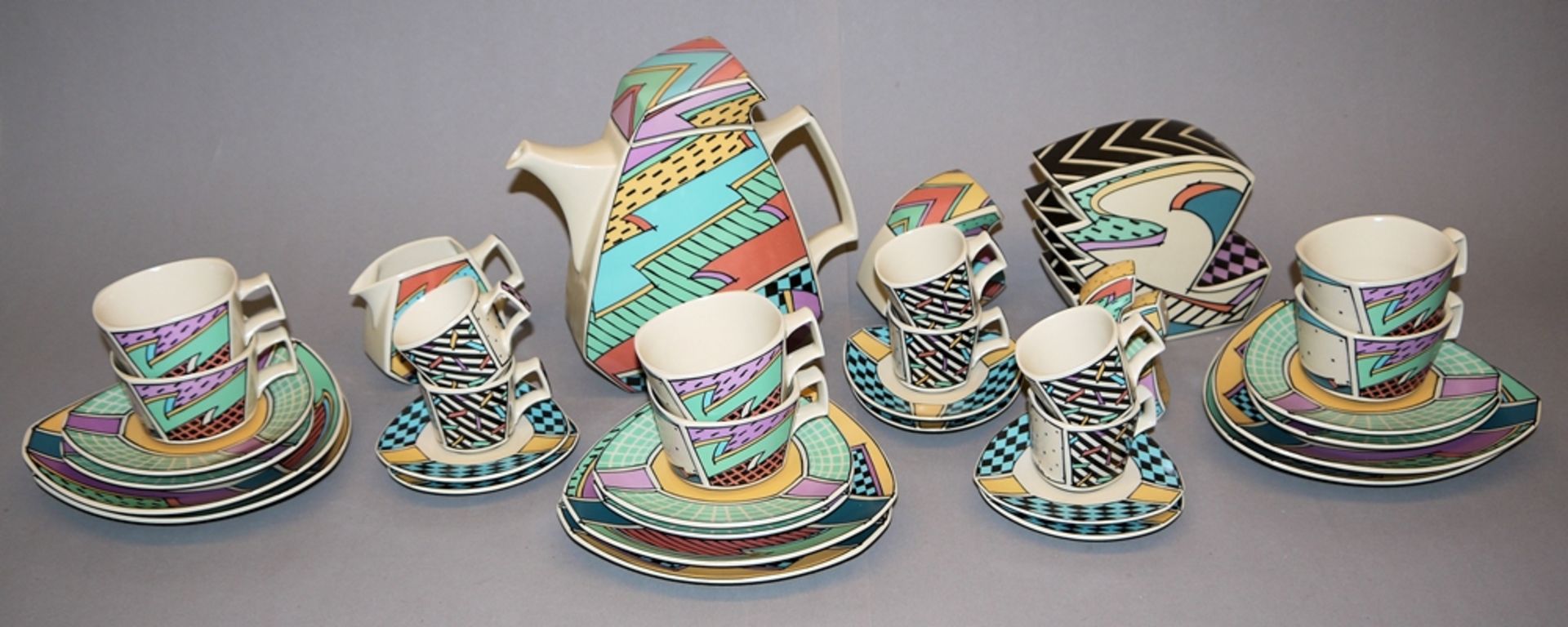 Kaffee- und Mokkaservice 'Flash One', Dorothy Hafner für Rosenthal Studio-Linie, 1982<