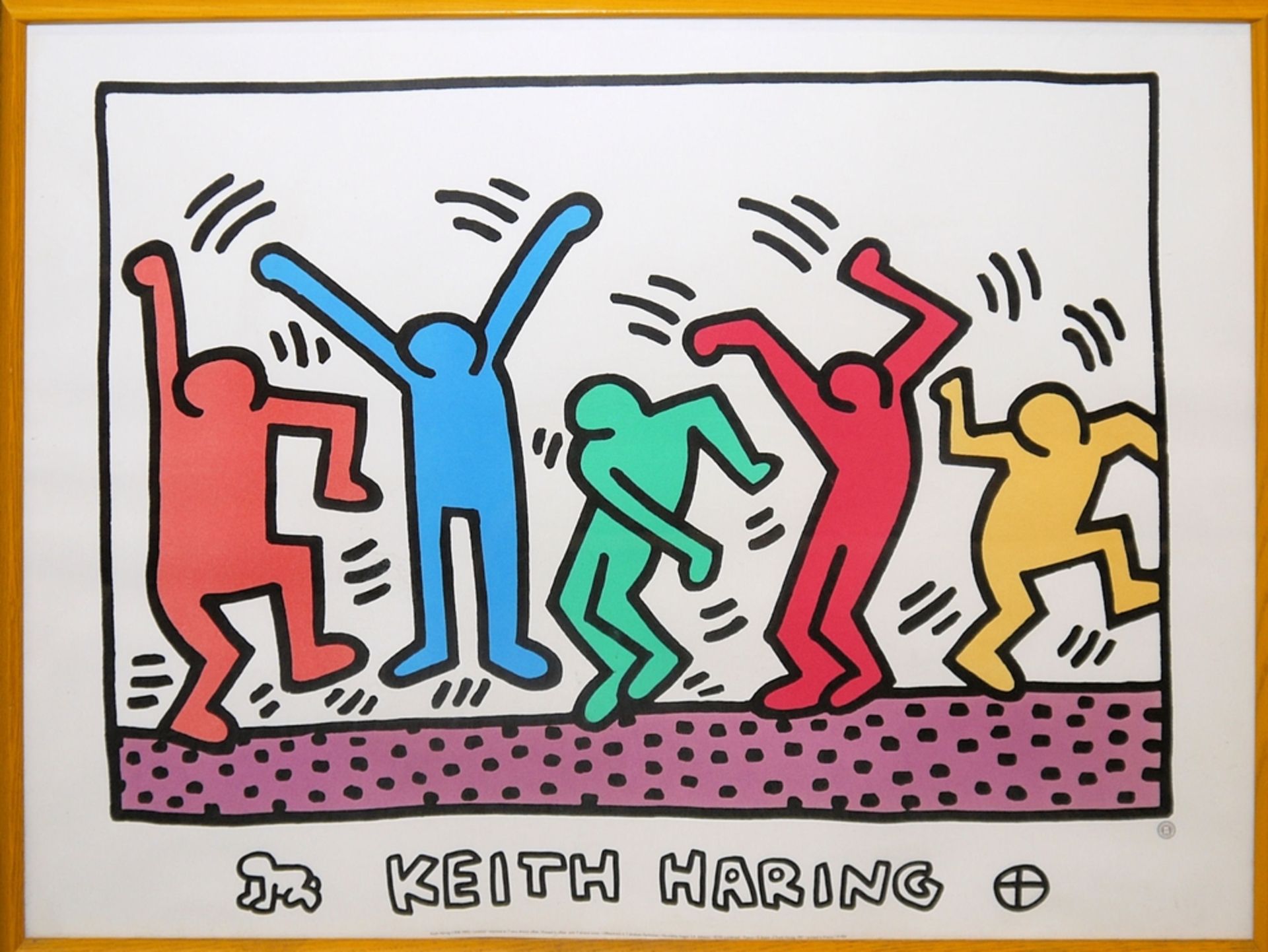 Keith Haring Estate, " Dance" , große & kleinere Version, 2 Farbserigraphien, gerahmt< - Image 3 of 3