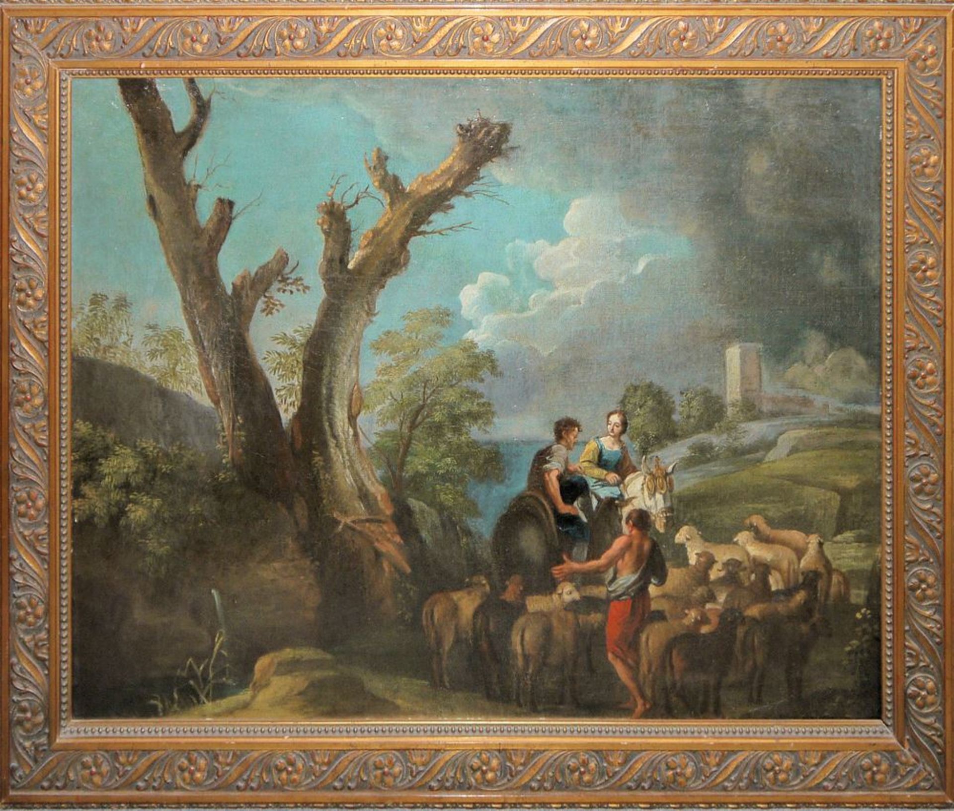 Anonym um 1700, Nachfolge Nicolaes Pietersz Berchem / Jan Both, Arkadische Landschaft bei