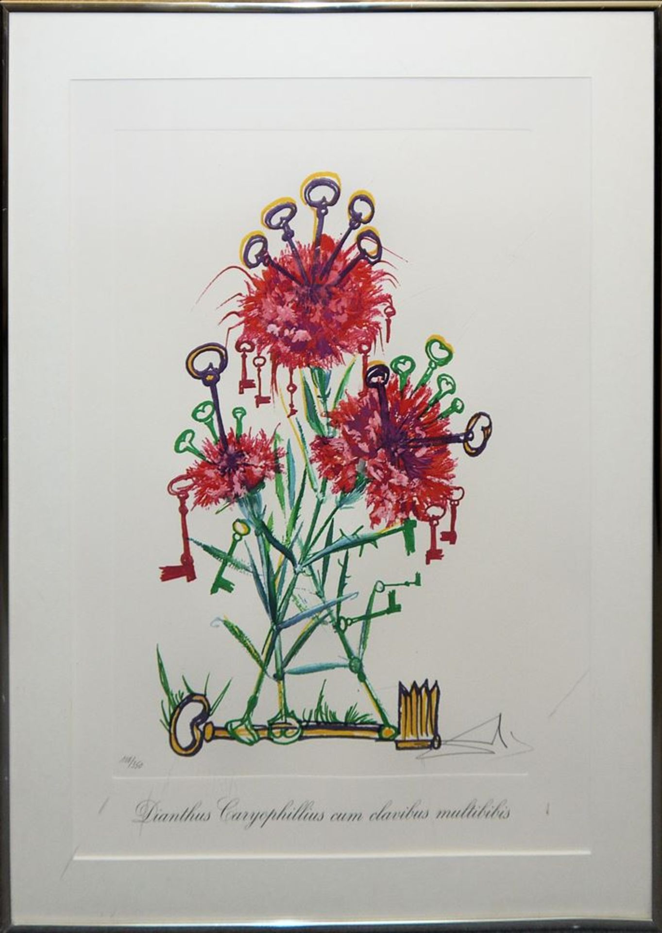 Salvador Dali, "Surrealistic Flowers", 1972, 5 Heliogravuren mit Reliefprägung (Carborundum), alle