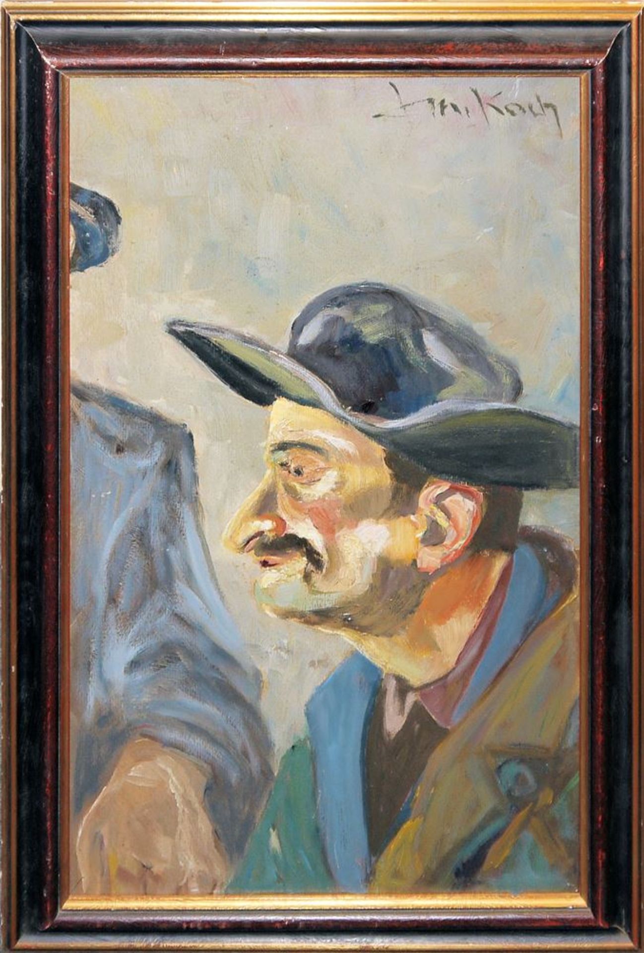 Max Friedrich Koch, Portrait des Malers Otto Nagel, Ölgemälde, gerahmt