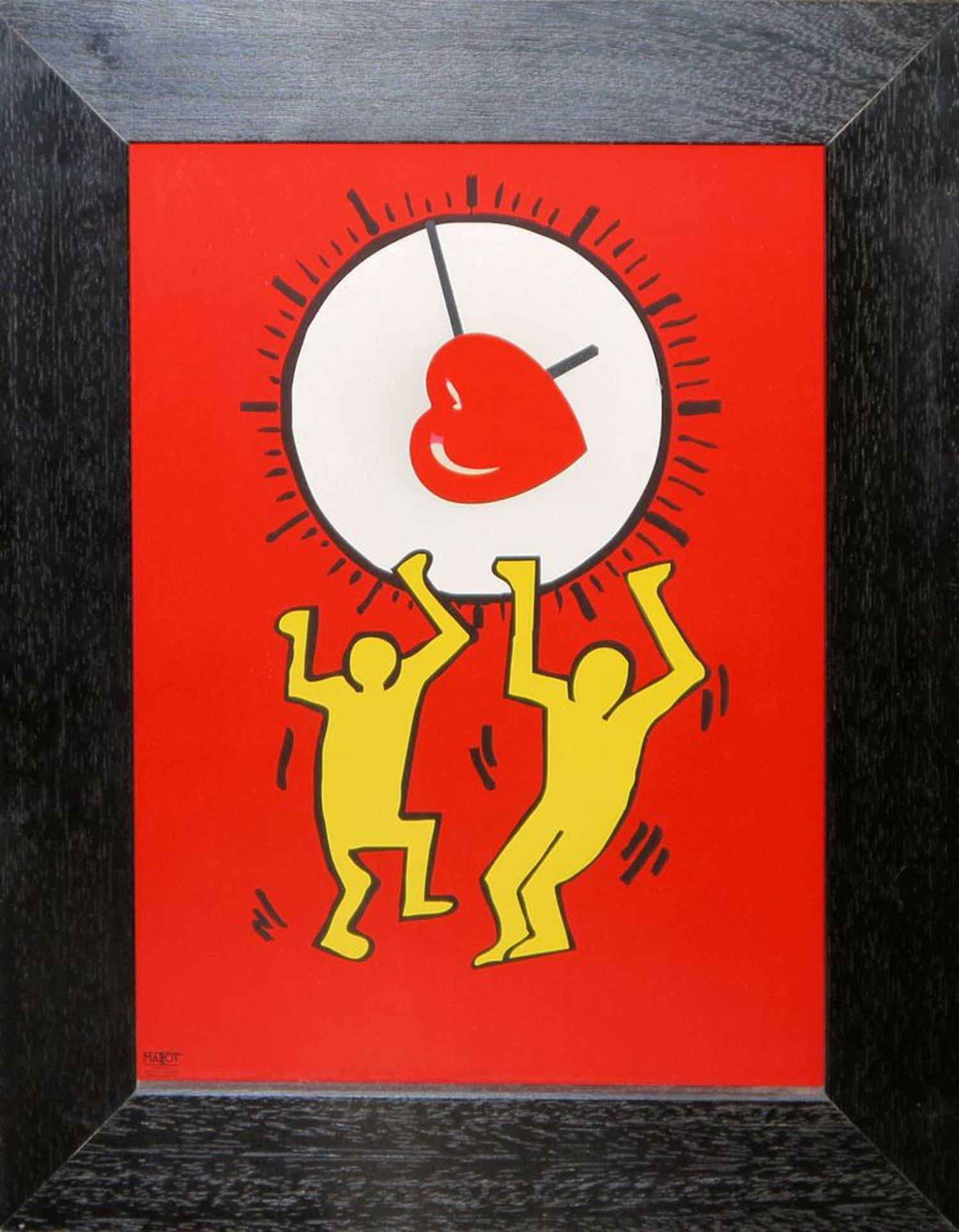 Keith Haring & Andy Warhol, 3x Pop Art, gerahmt