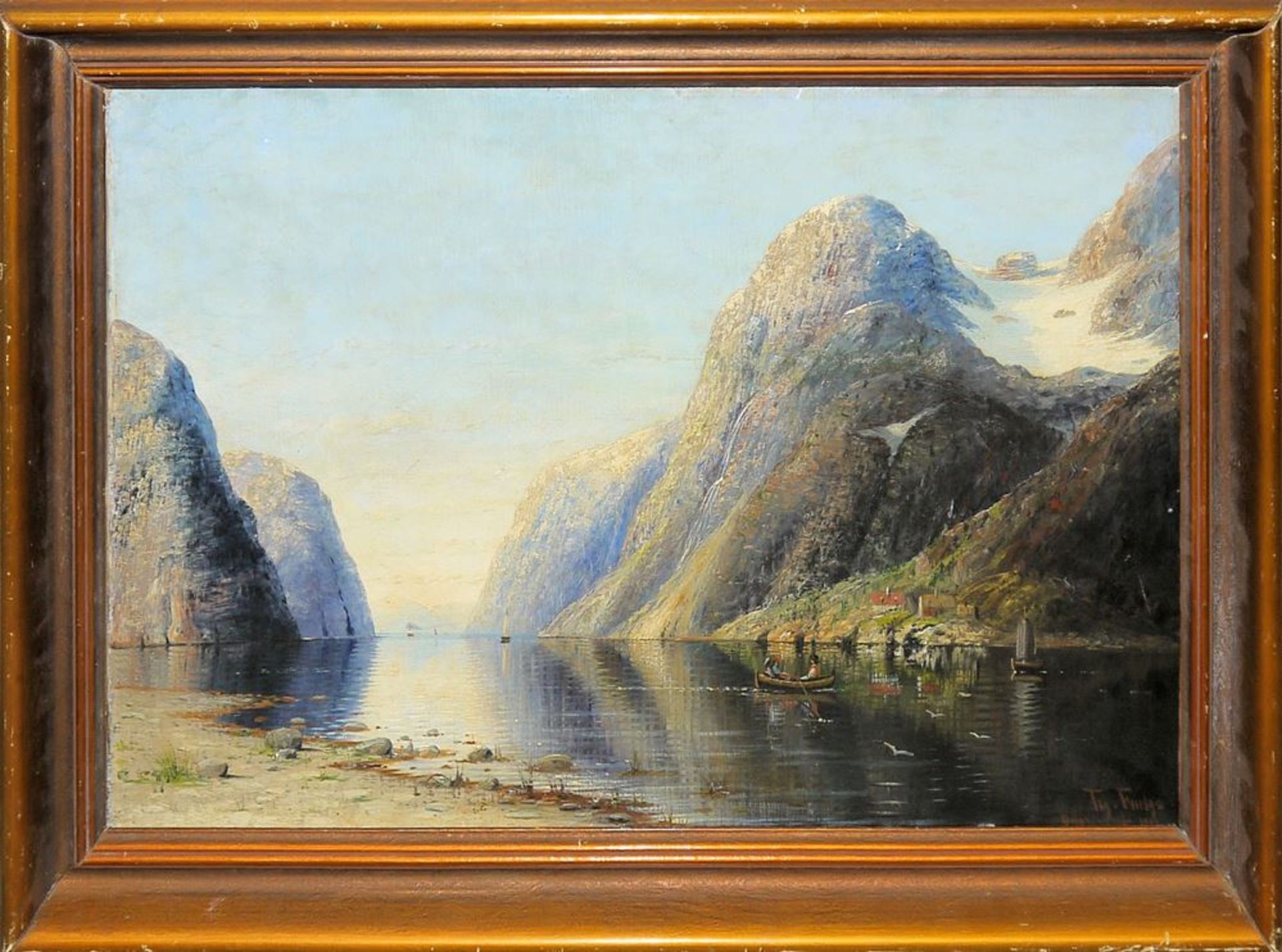 Therese Fuchs, Fjordlandschaft, Ölgemälde von 1902
