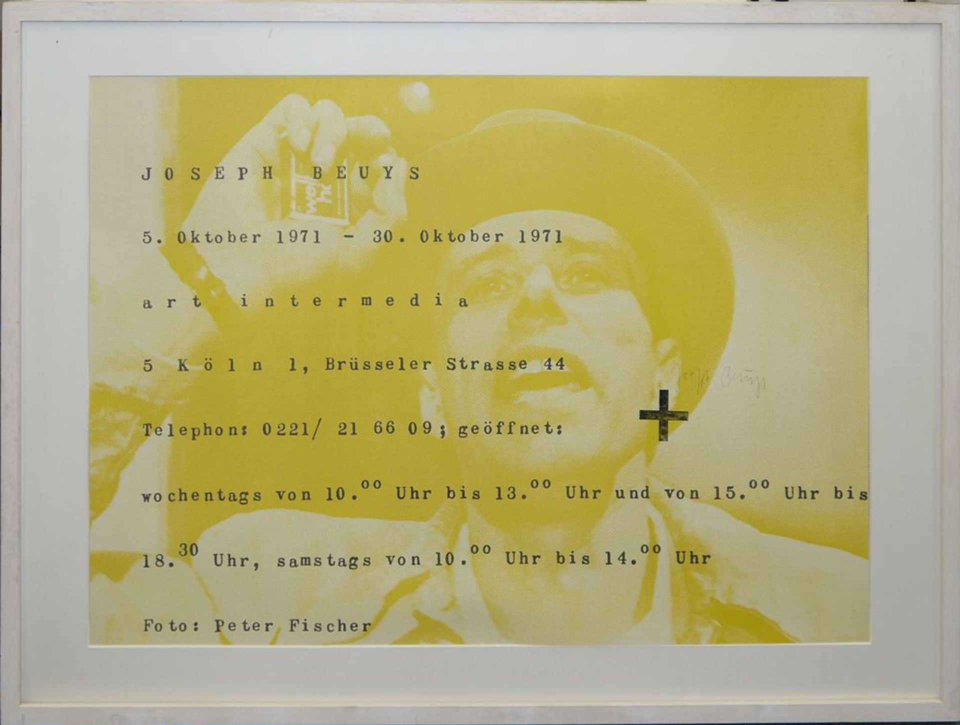 Joseph Beuys, "Art intermedia 1971-1971", Offset-Litho, 1971, gerahmt