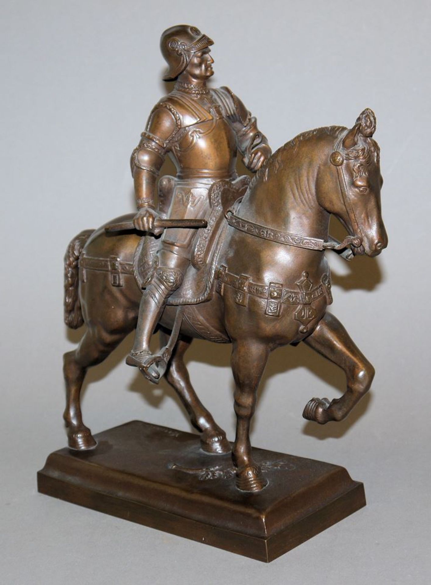 Verocchio, Der Condottiere Colleoni, Bronzeplastik um 1900
