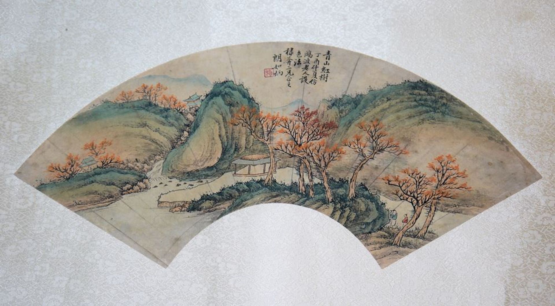 Zwei Fächerblatt-Malereien, China 19. & 20. Jh. - Bild 4 aus 5
