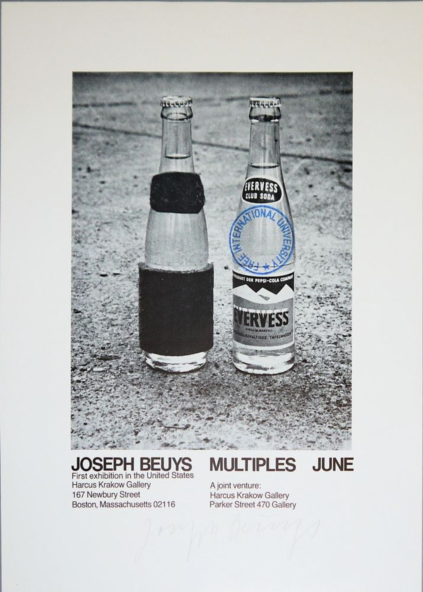Joseph Beuys, 3 Tonnen Edition, PVC-Siebdruck & Evervess Club Soda, signiertes Offset, o. - Bild 4 aus 4