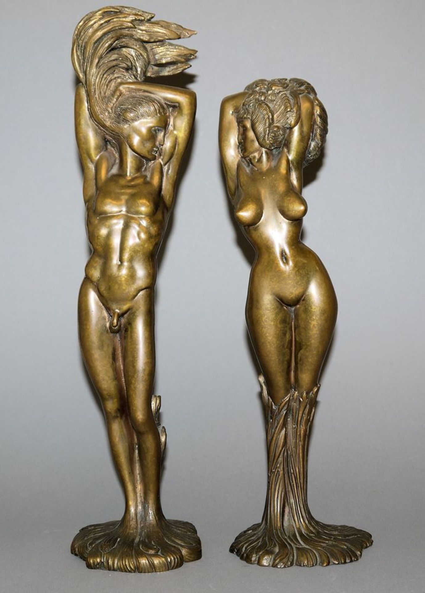 Ernst Fuchs, Daphne & Apoll, Bronze, 1983 mit Zertifikat