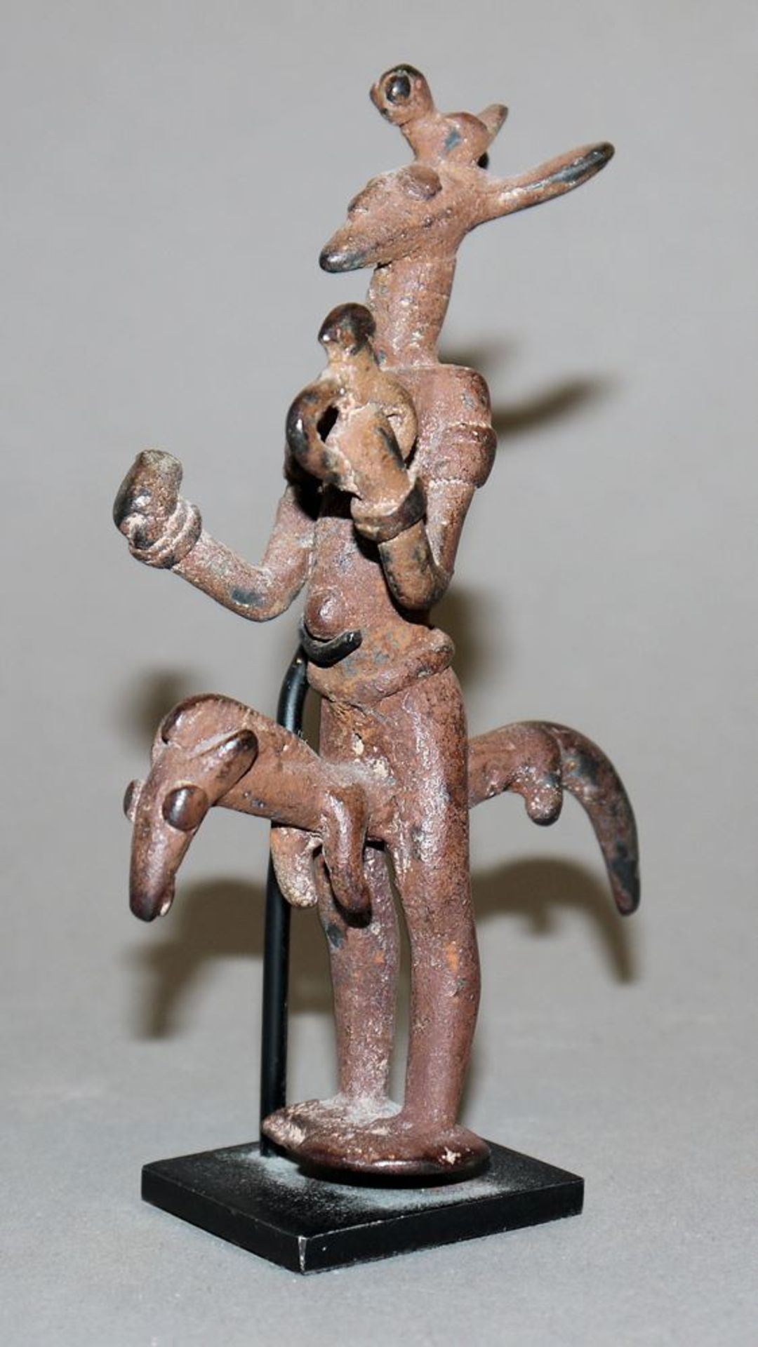 Reiterfigur aus Bronze der Kulango/Senufo, Elfenbeinküste